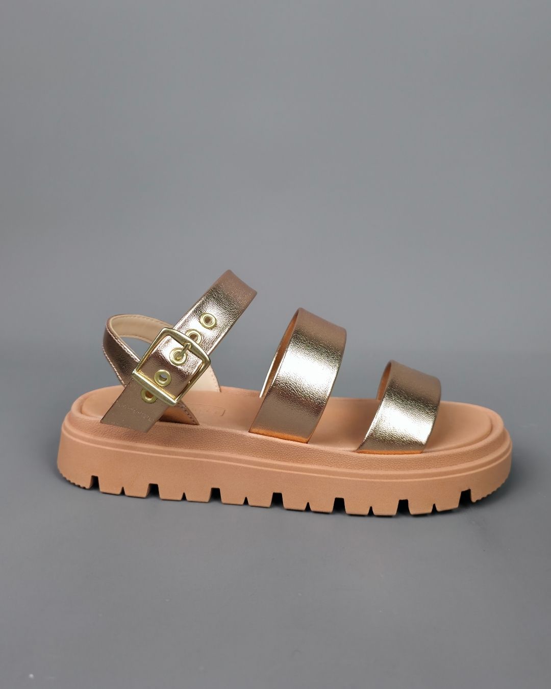 SANDALIA MOLECA ORO ROSA PARA DAMA