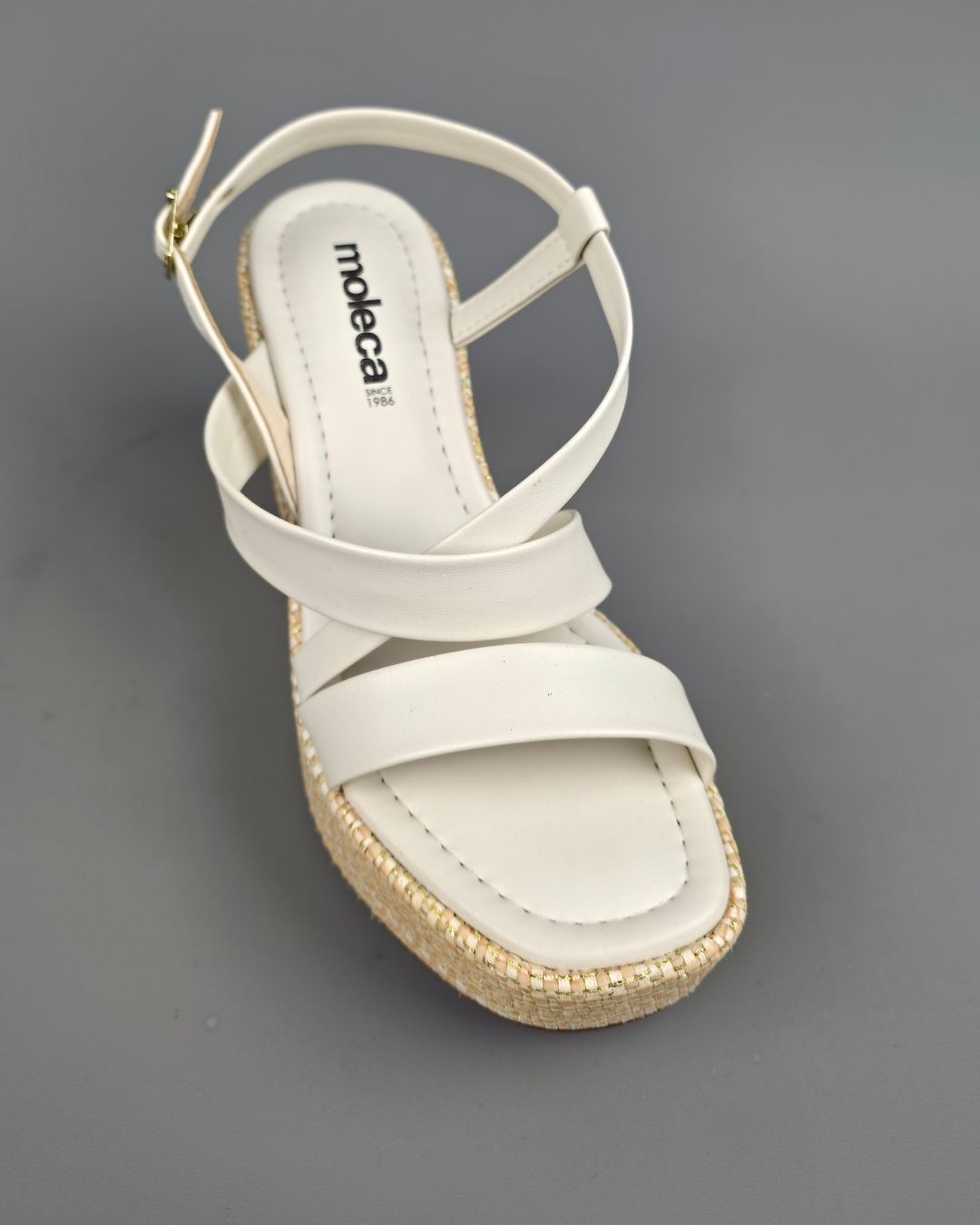 SANDALIA MOLECA BLANCA PARA DAMA