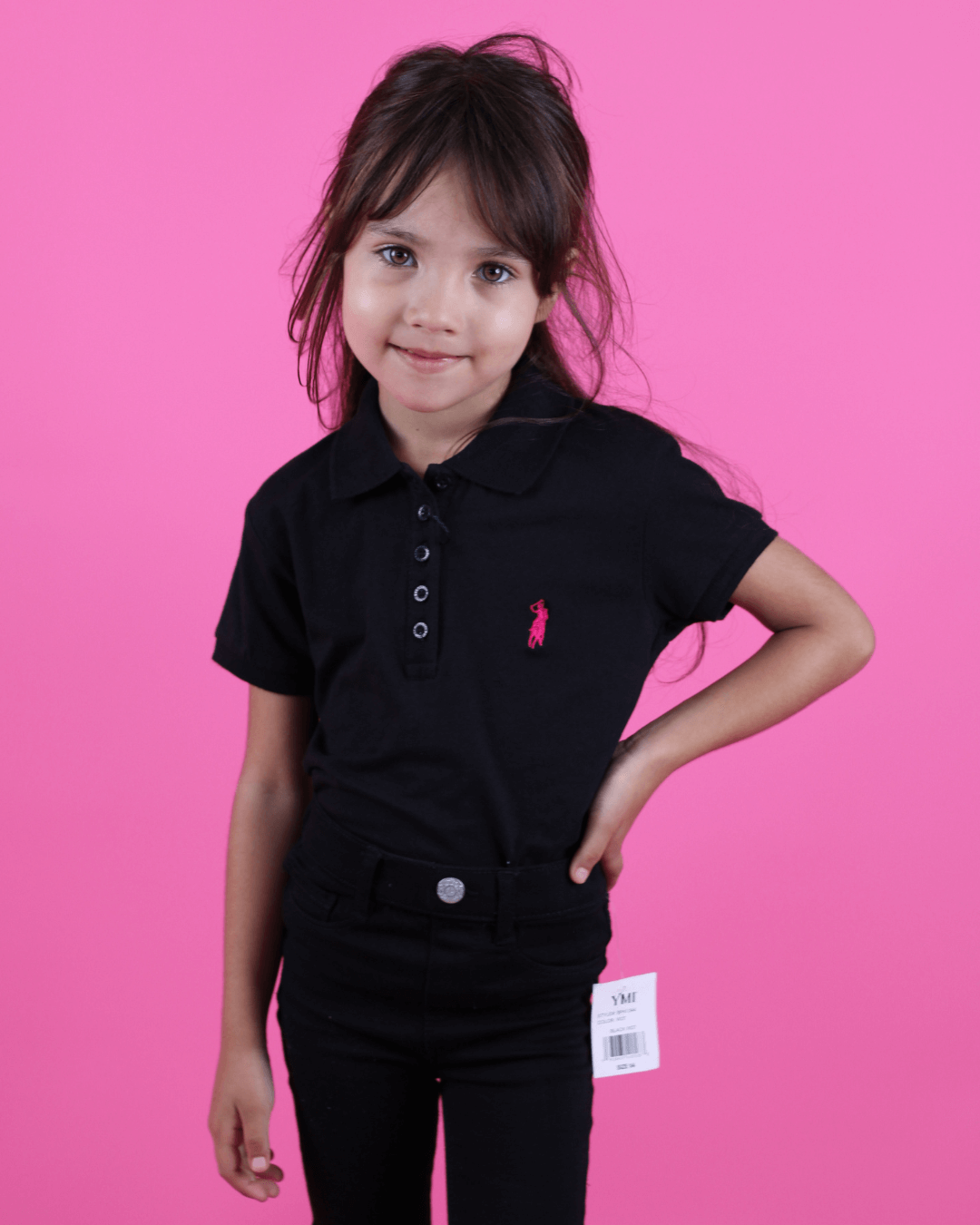 POLO CAMBRIDGE POLO NEGRA PARA NIÑA
