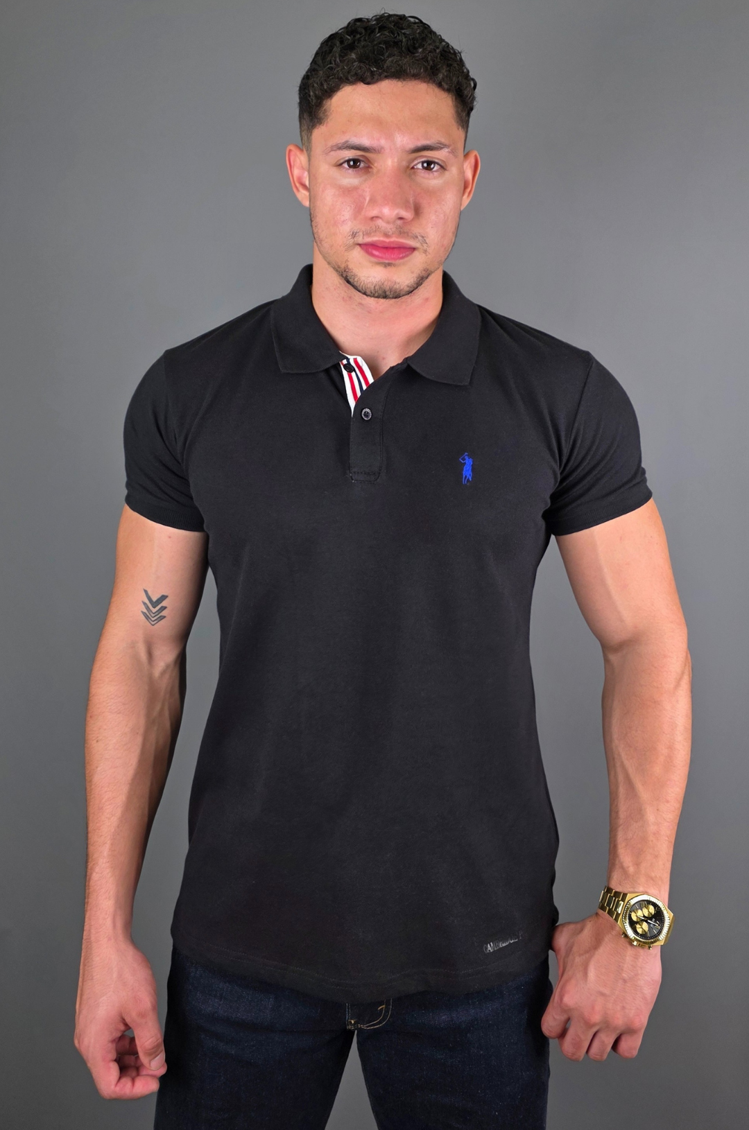 POLO CAMBRIDGE POLO NEGRA CABALLERO