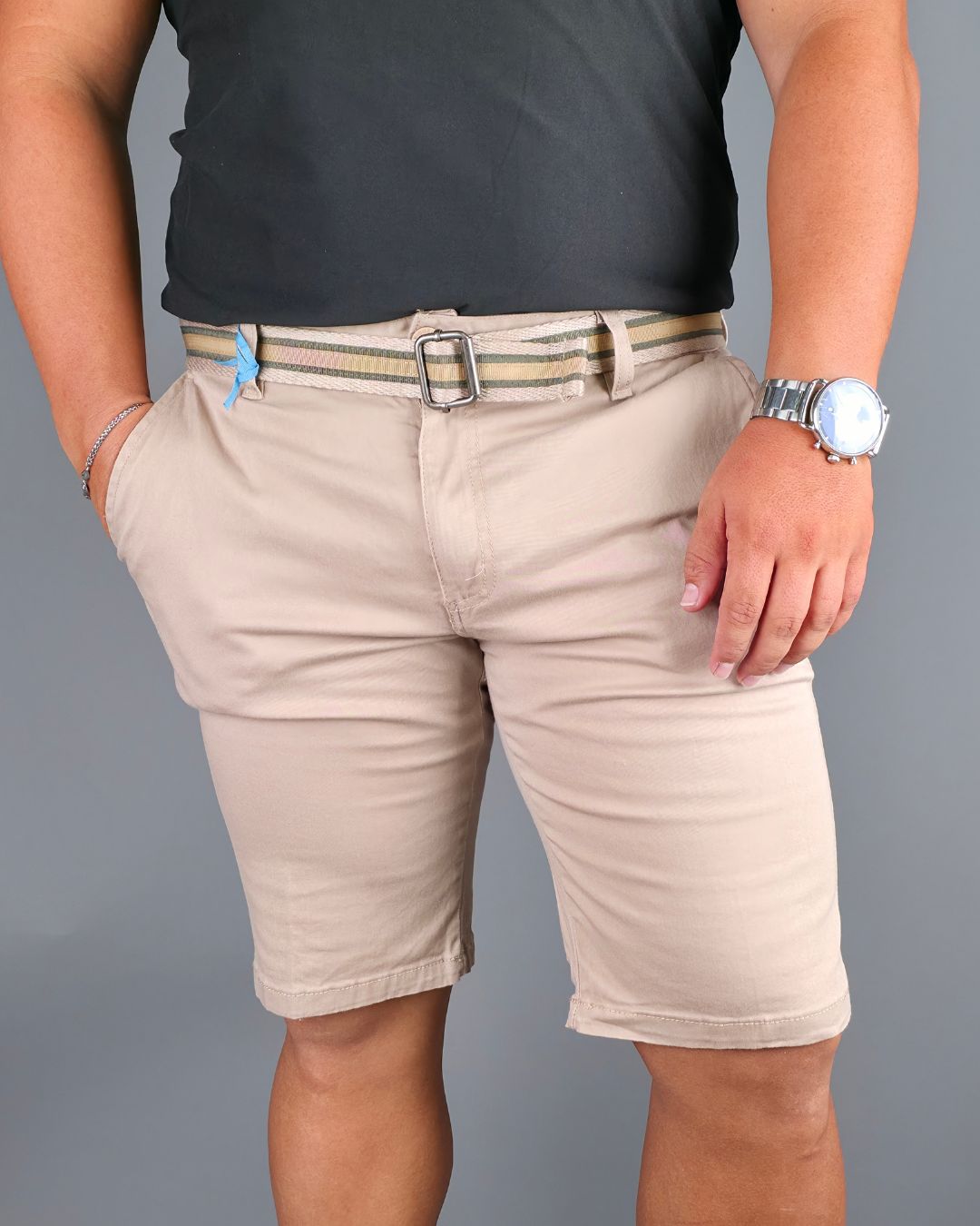SHORT CAMBRIDGE POLO BEIGE CLARO PARA CABALLERO