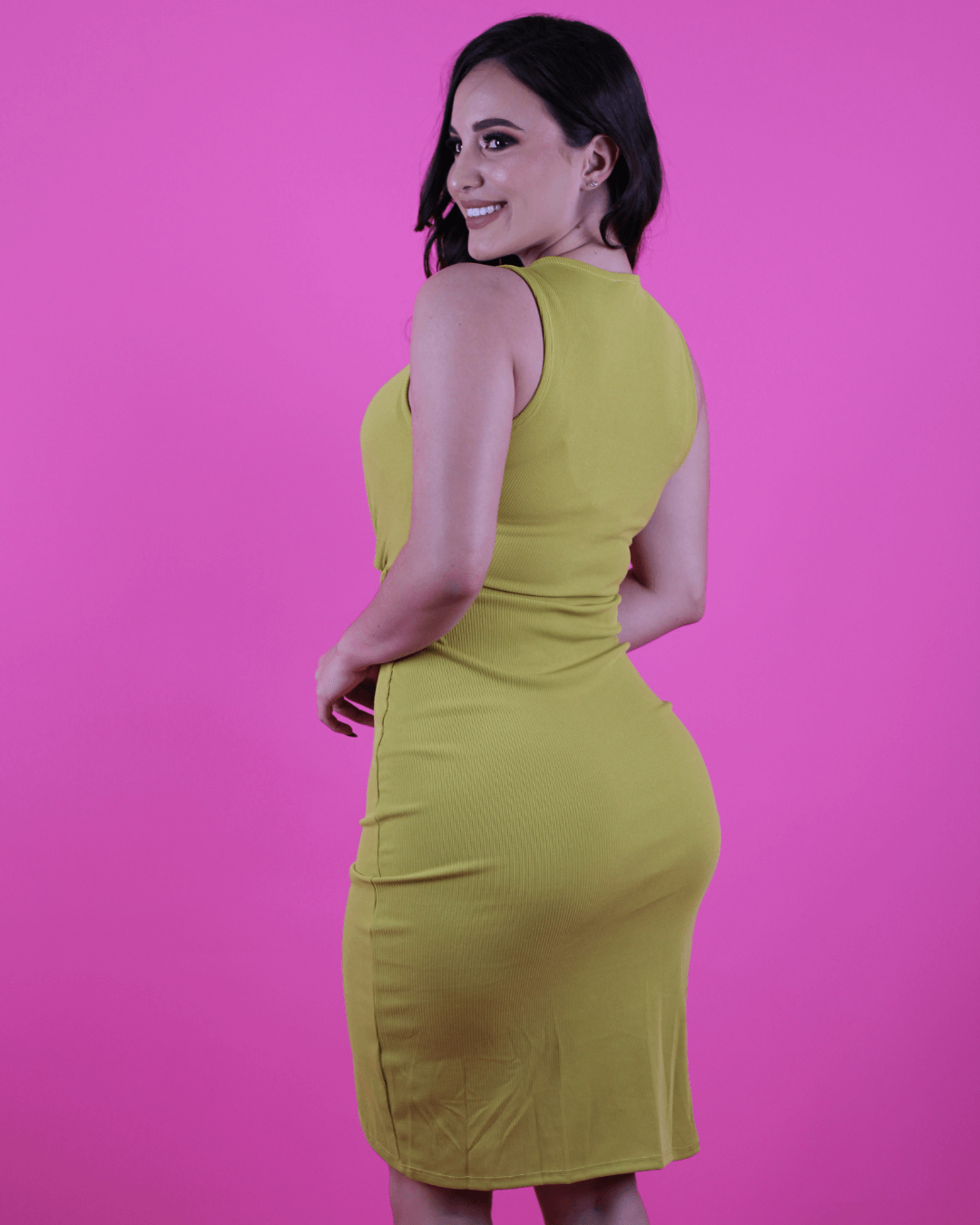 VESTIDO IRIS MOSTAZA PARA DAMA