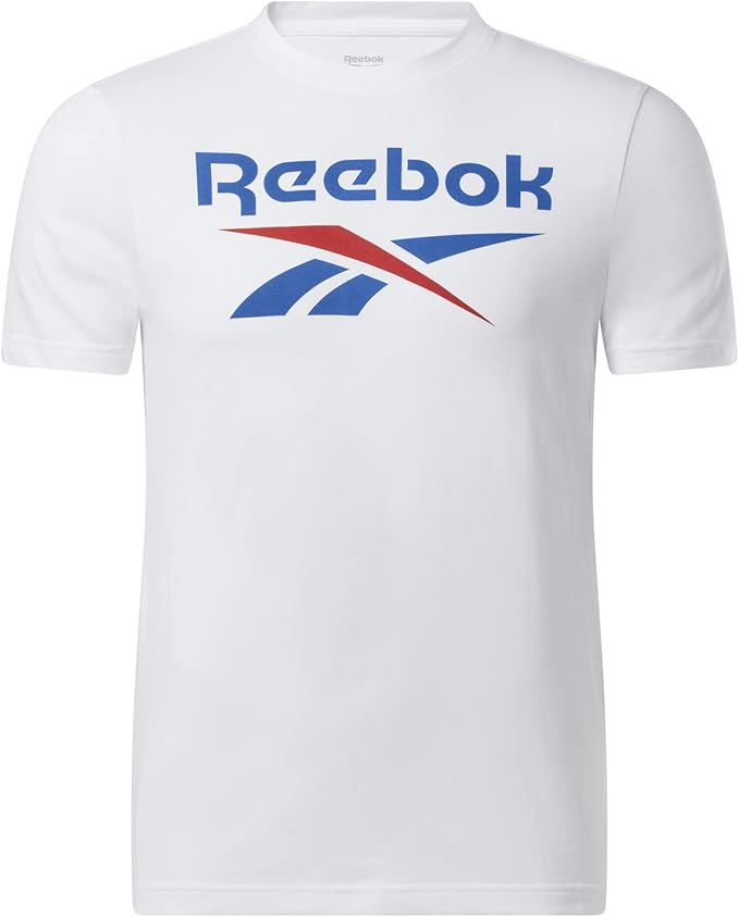 CAMISETA REEBOK BLANCA CON AZUL DE HOMBRE