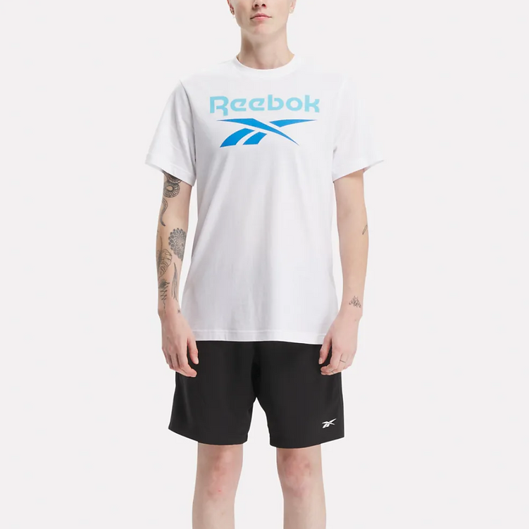 CAMISETA REEBOK BLANCA CON CELESTE DE HOMBRE