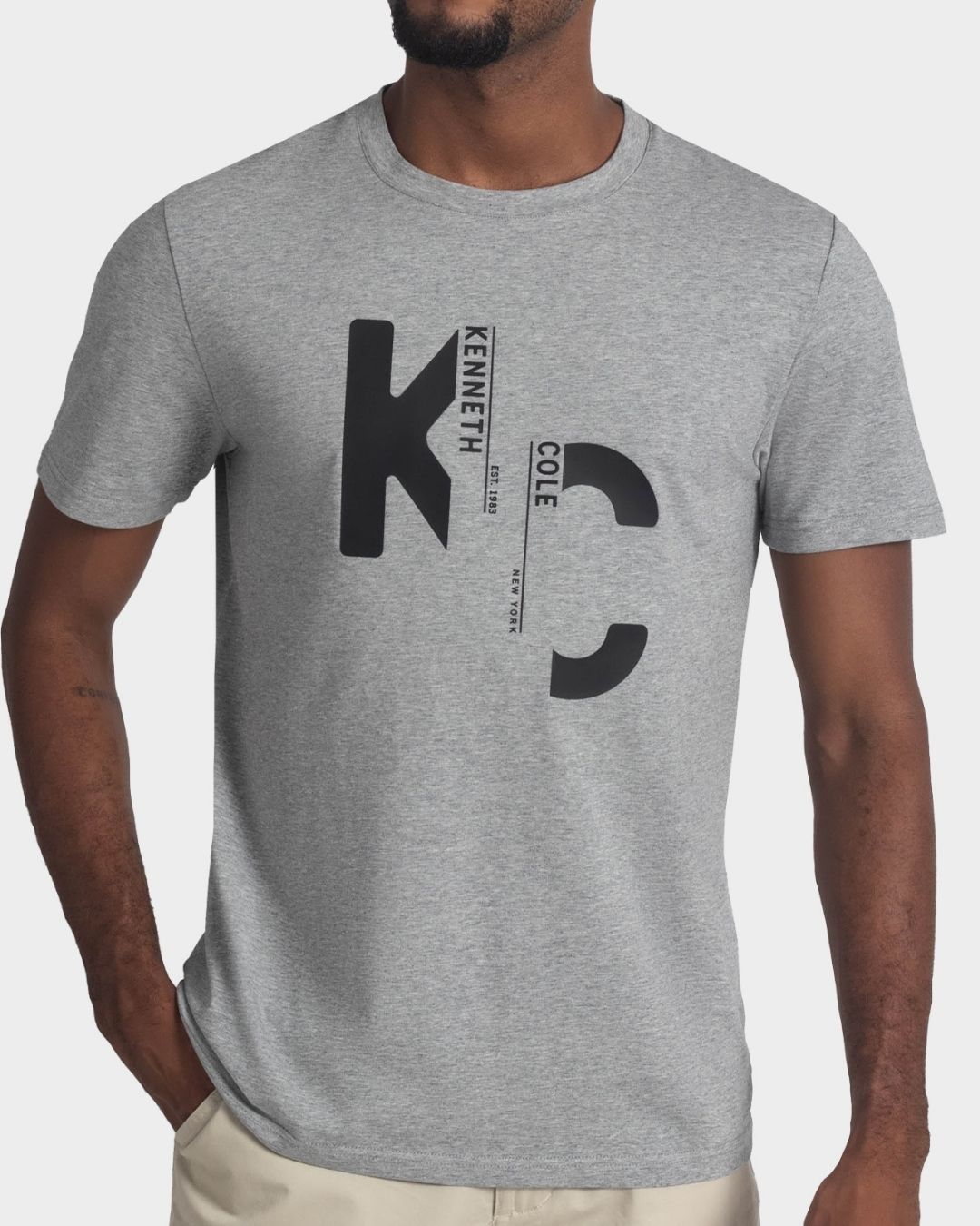 CAMISETA GRIS KENNETH COLE DE CABALLERO