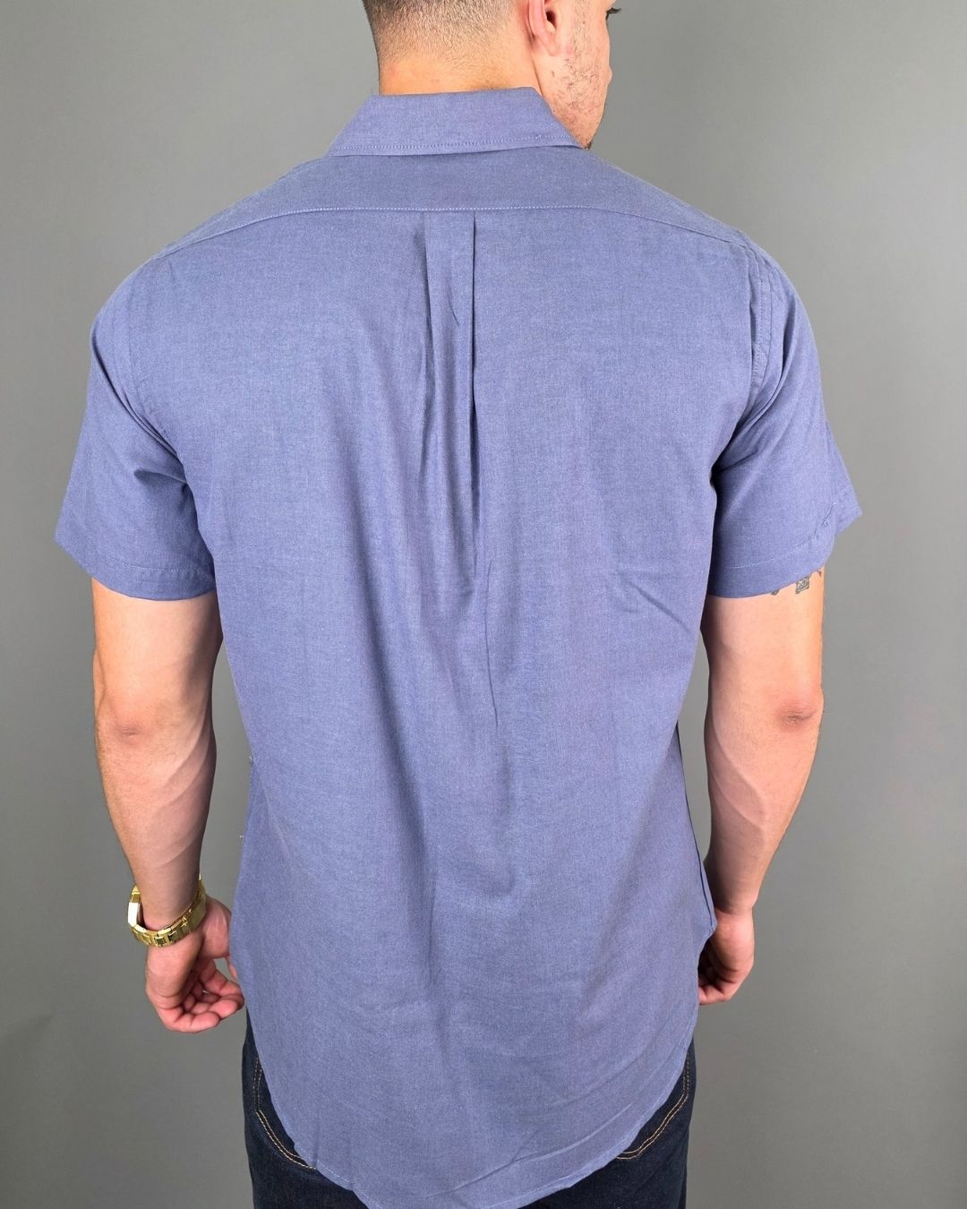CAMISA AZUL CAMBRIDGE POLO MANGA CORTA CABALLERO