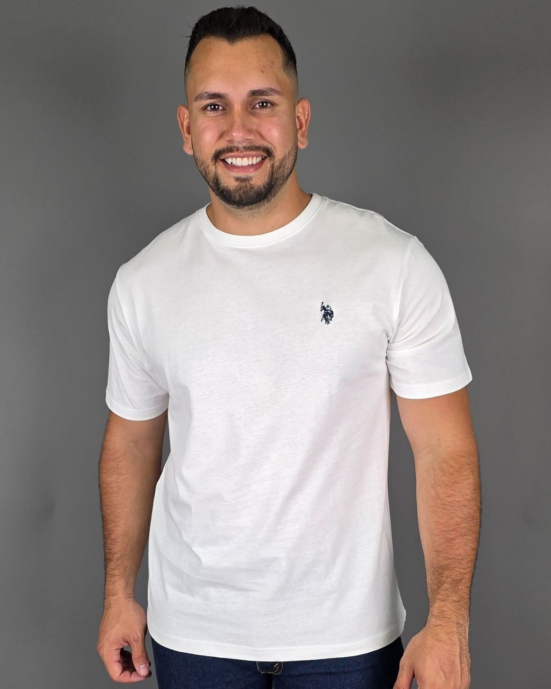 CAMISETA U.S. POLO ASSN BLANCA PARA CABALLERO