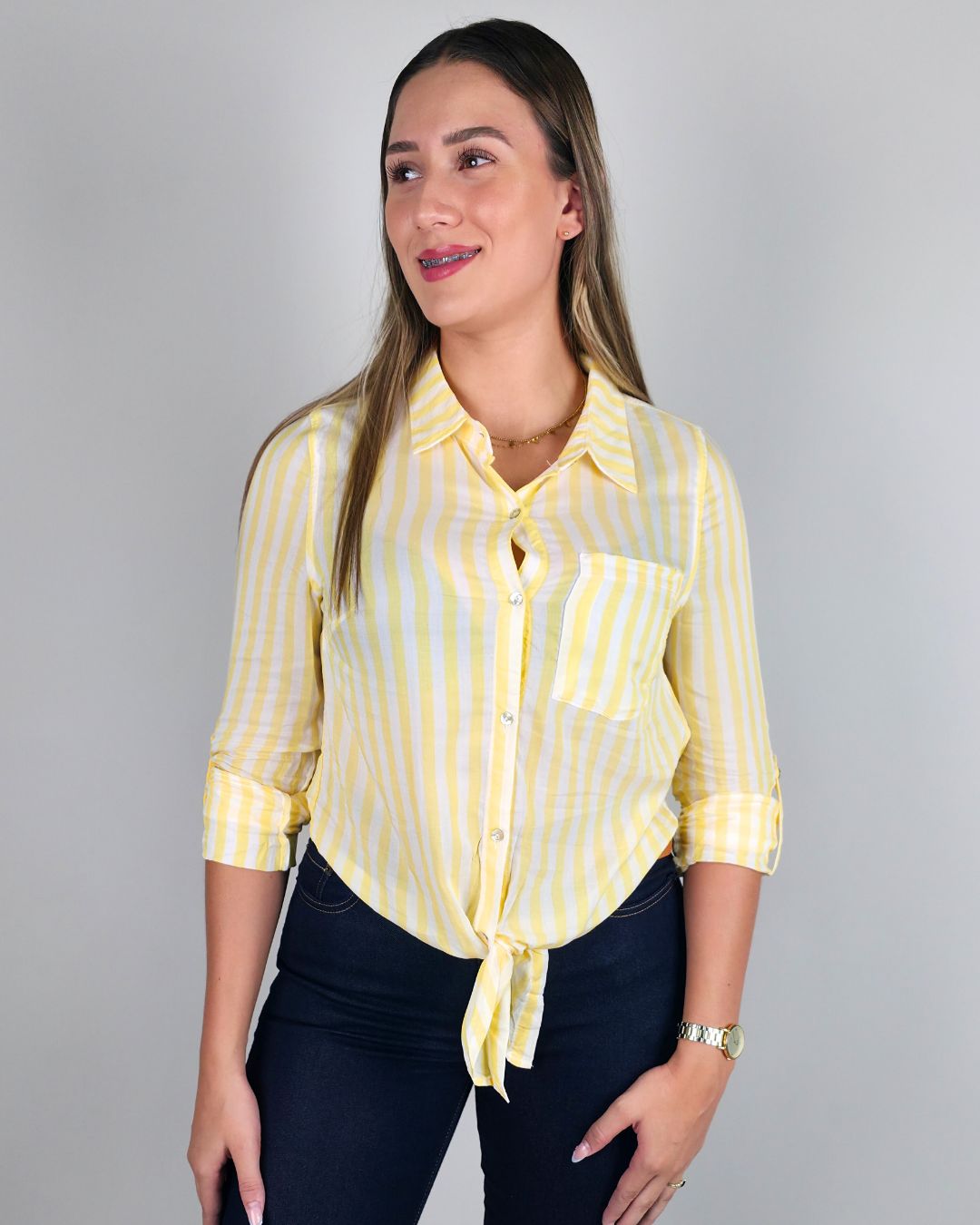 BLUSA LOVE TREE AMARILLA PARA DAMA