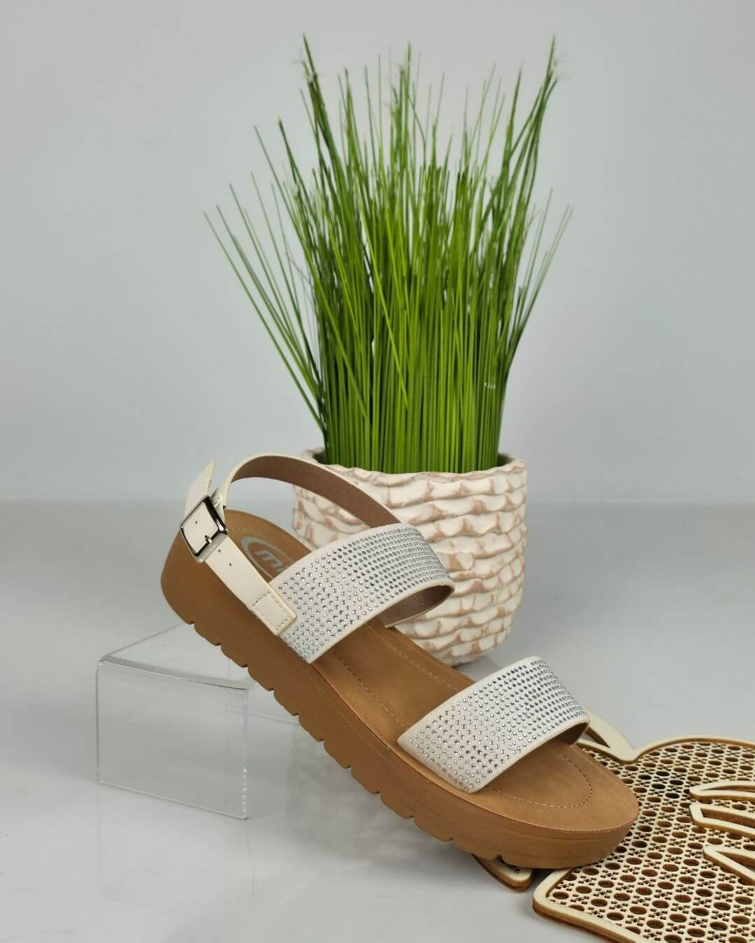 SANDALIA MIOS BEIGE PARA DAMA