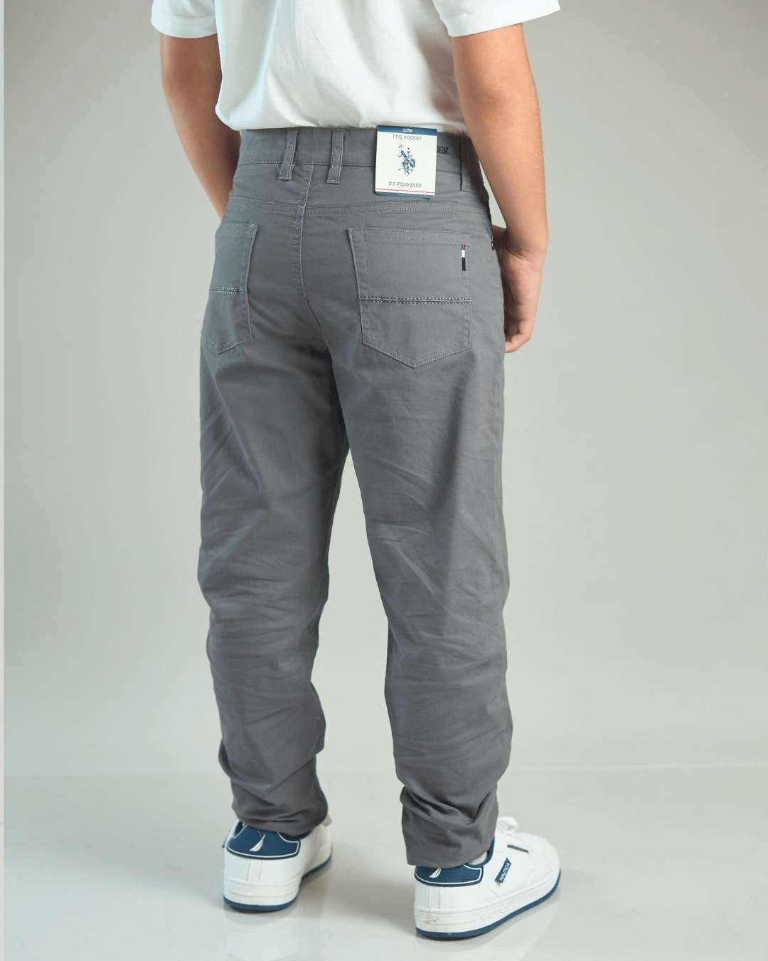 PANTALON TWILL US POLO GRIS PARA NIÑO