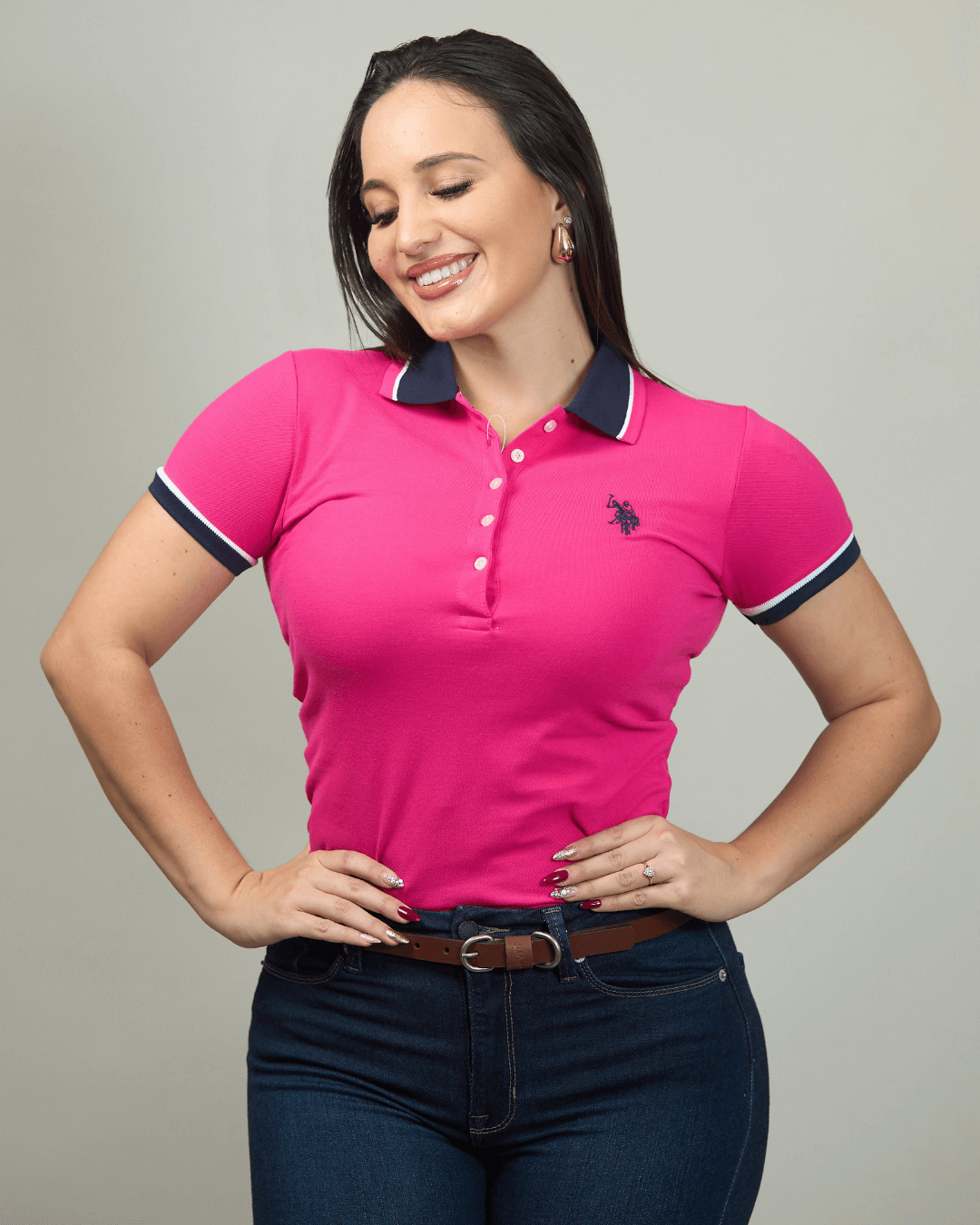 POLO DE MUJER US POLO FUCSIA