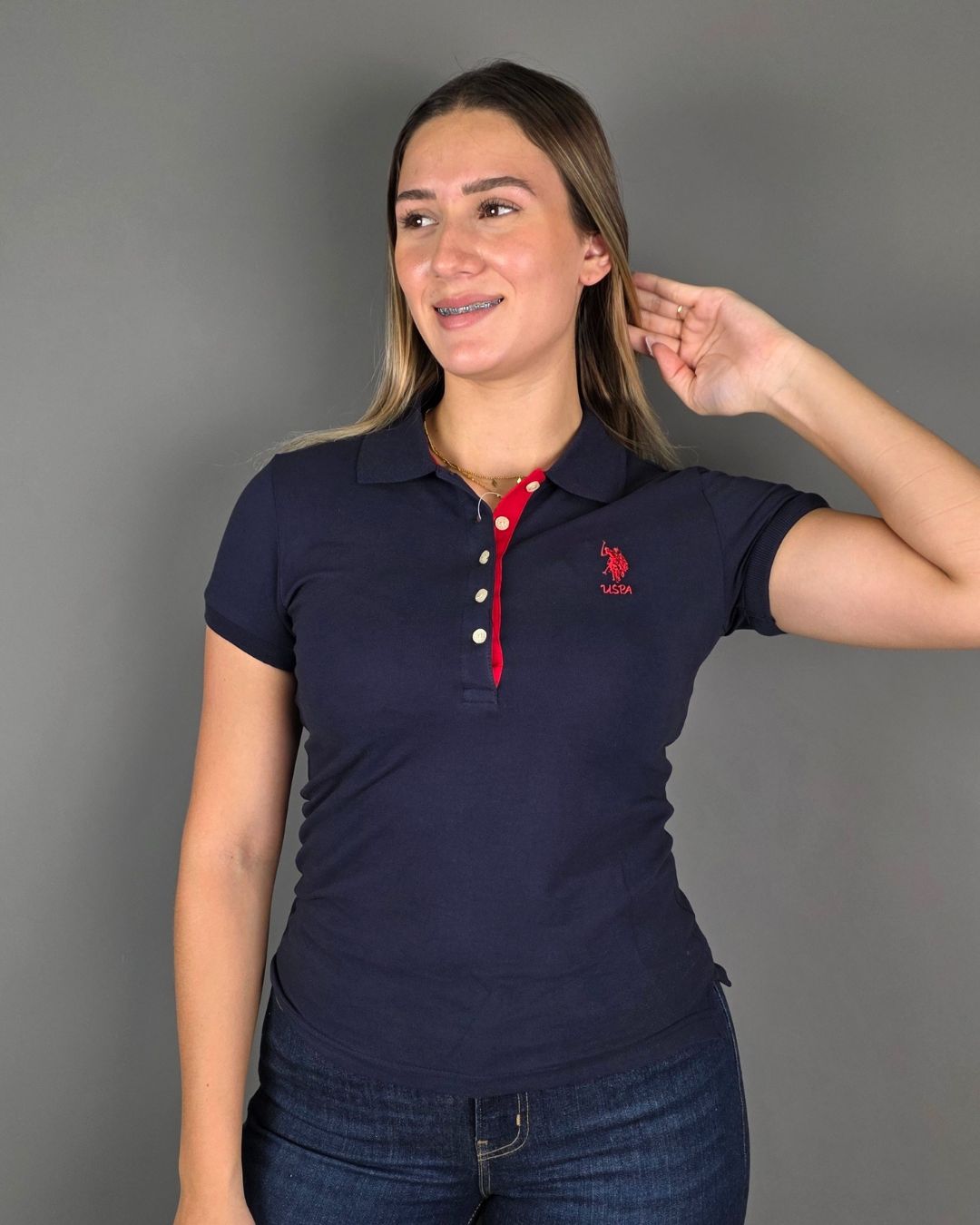 POLO MUJER US POLO AZUL OSCURO PARA DAMA