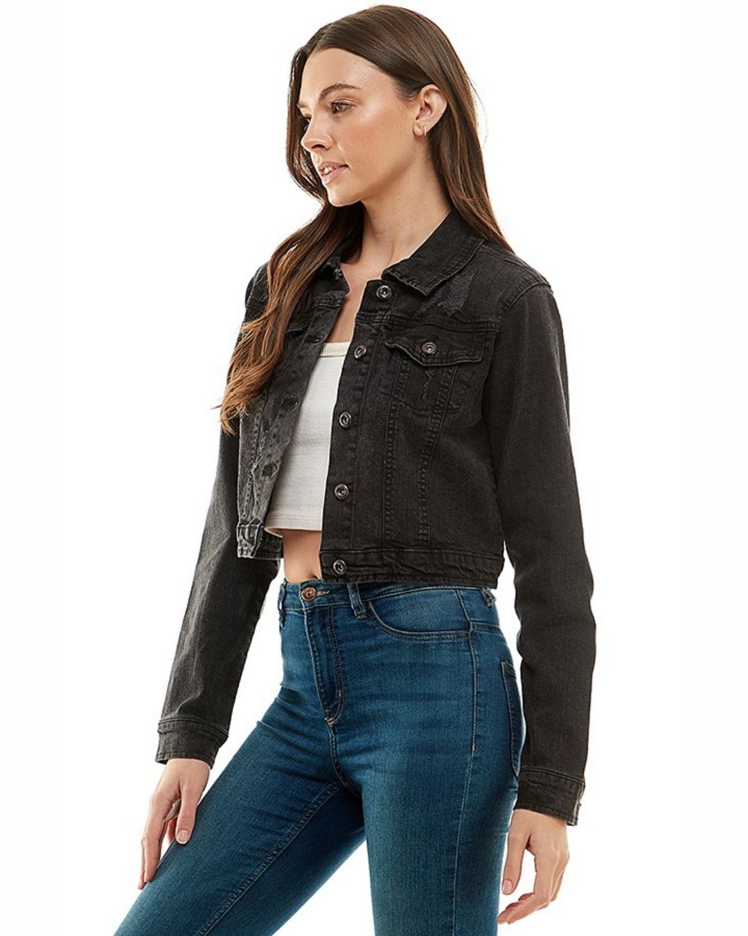 JACKET LOS ANGELES NEGRA PARA DAMA