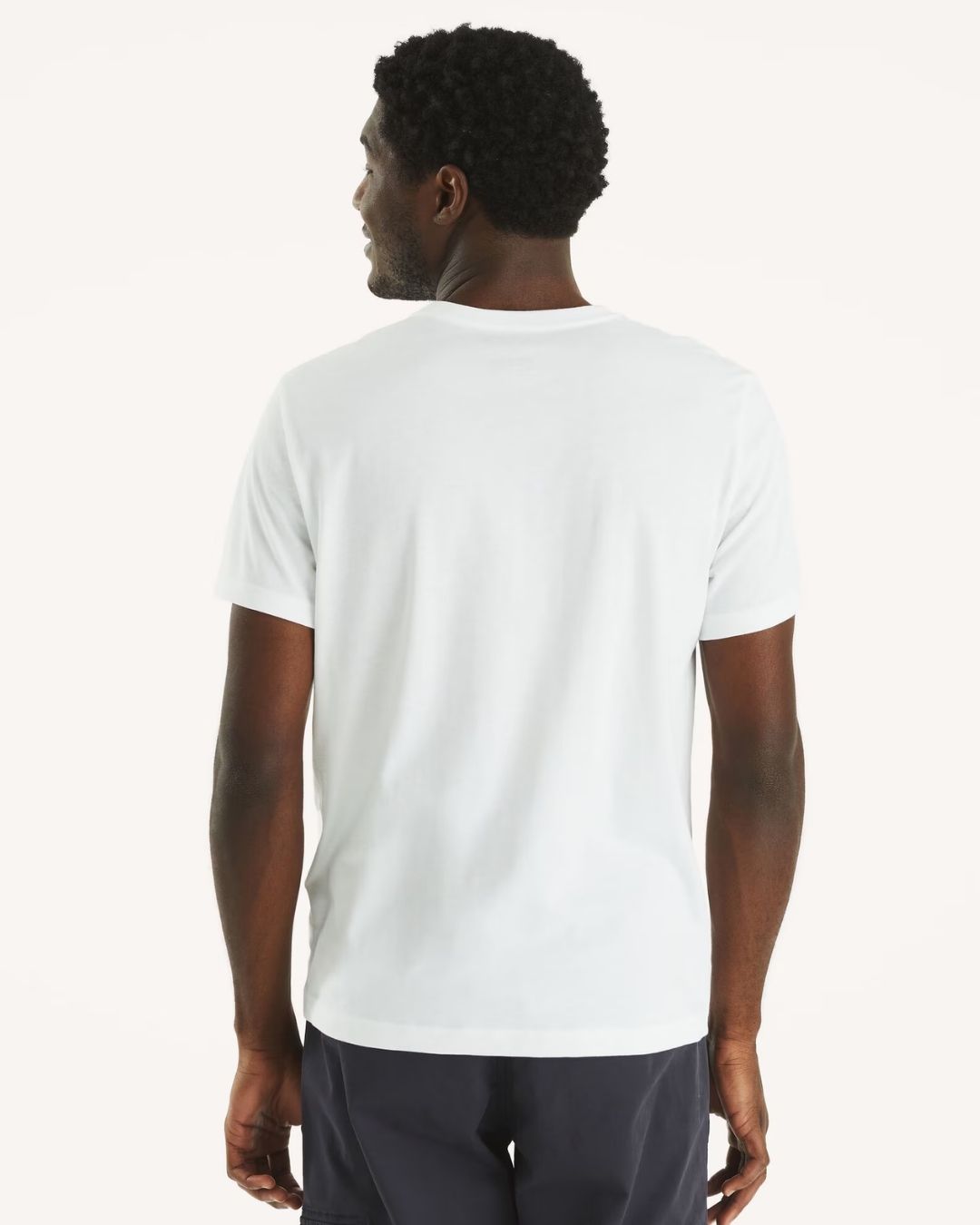 CAMISETA NAUTICA DE CABALLERO BLANCA ESTAMPADA