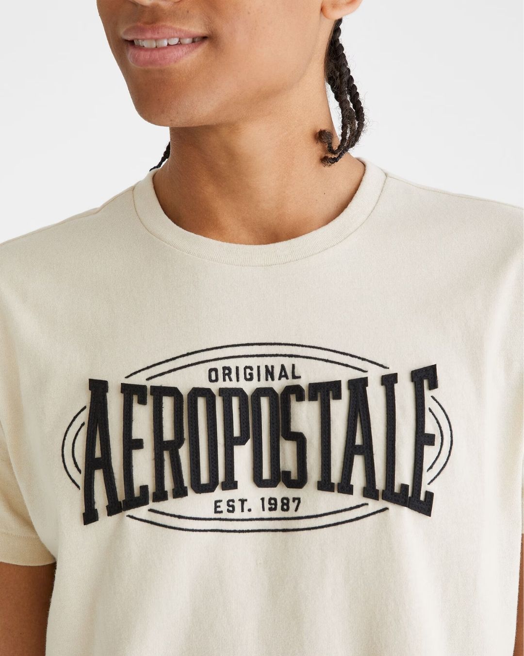 CAMISETA AEROPOSTALE DE CABALLERO BEIGE