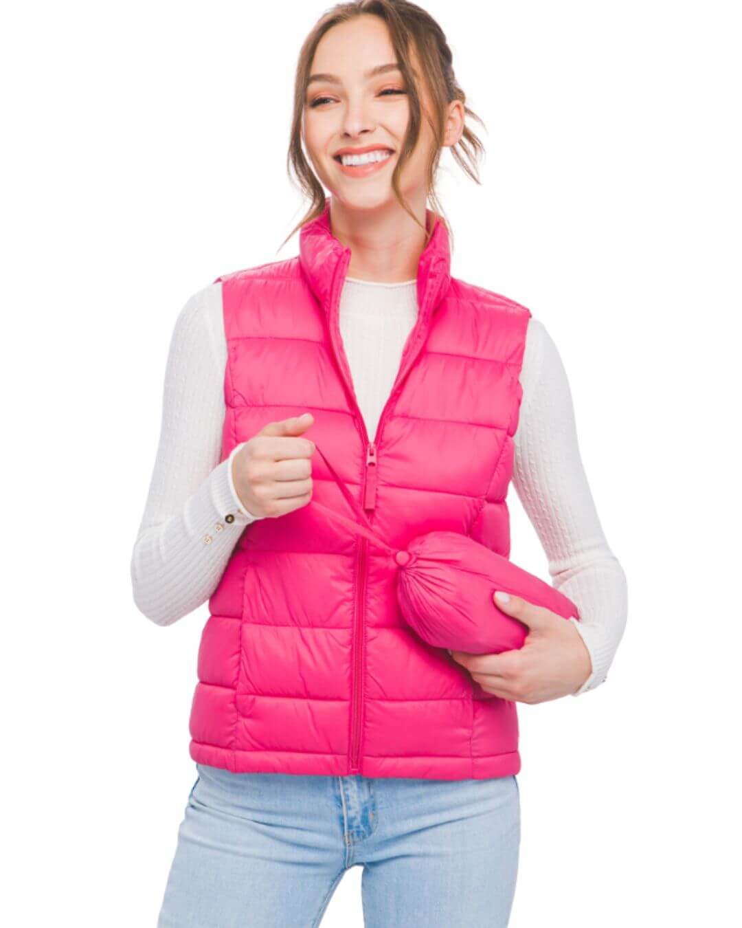 CHALECO LOVE TREE ROSA