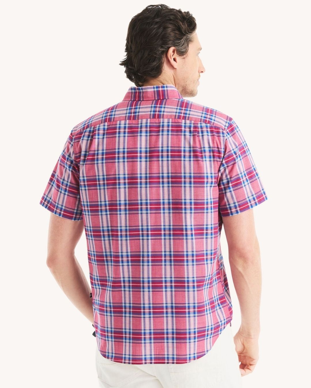 CAMISA NAUTICA ROJA DE CUADROS PARA CABALLERO