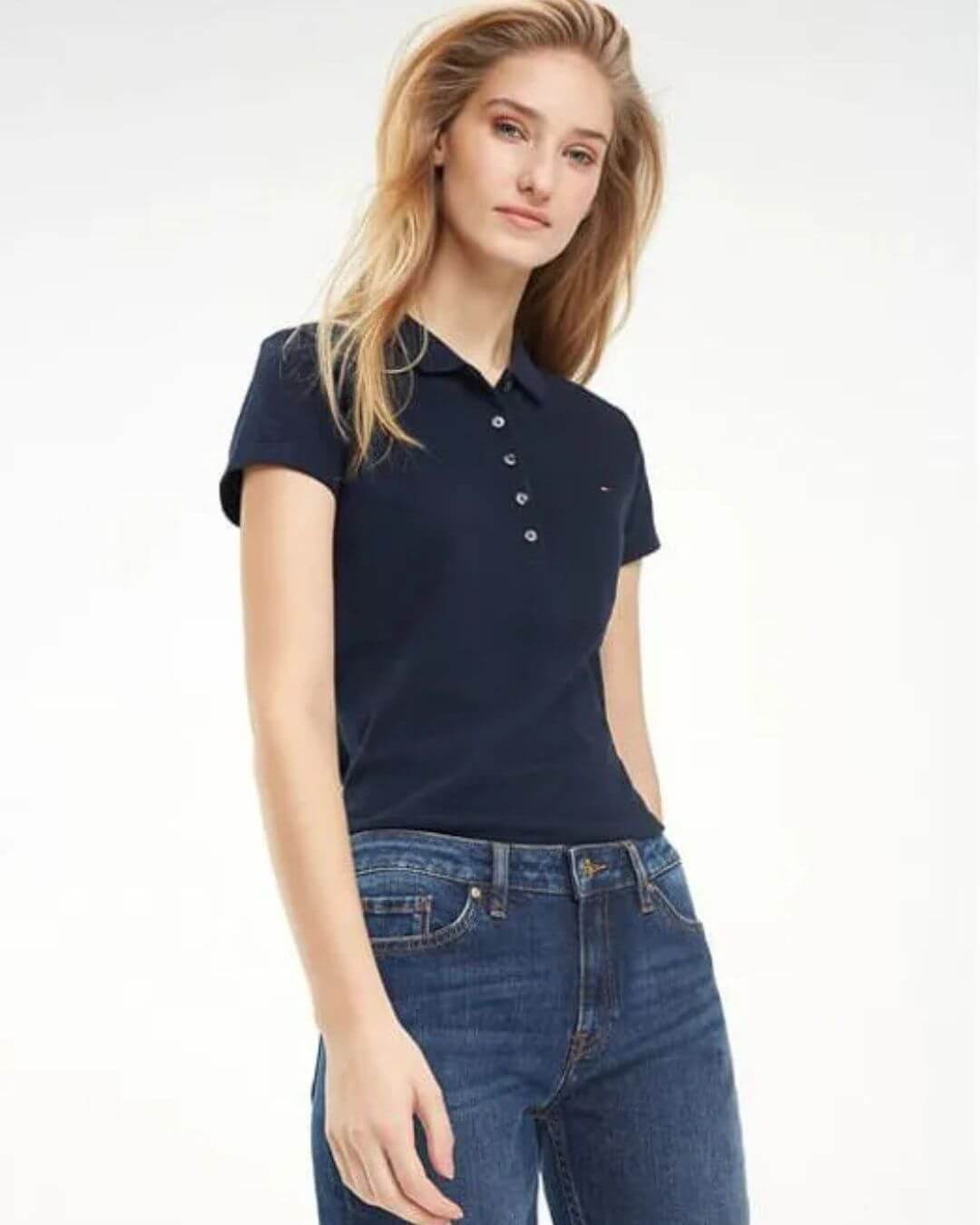 POLO DE MUJER TOMMY HILFIGER AZUL