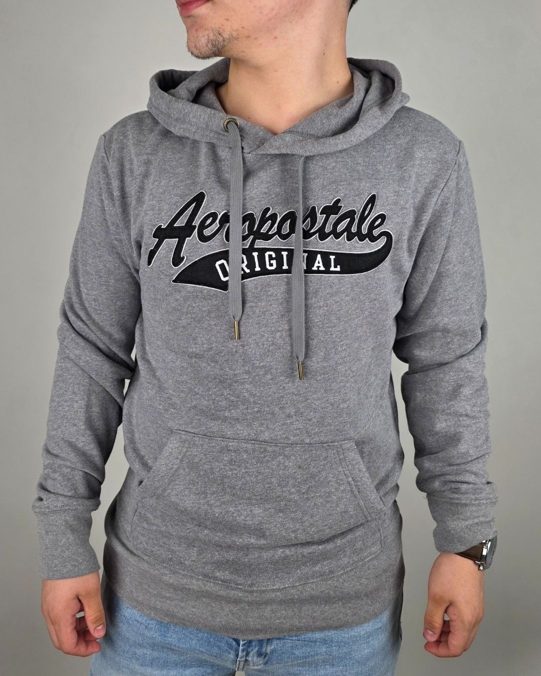 ABRIGO AERPOSTALE GRIS PARA CABALLERO