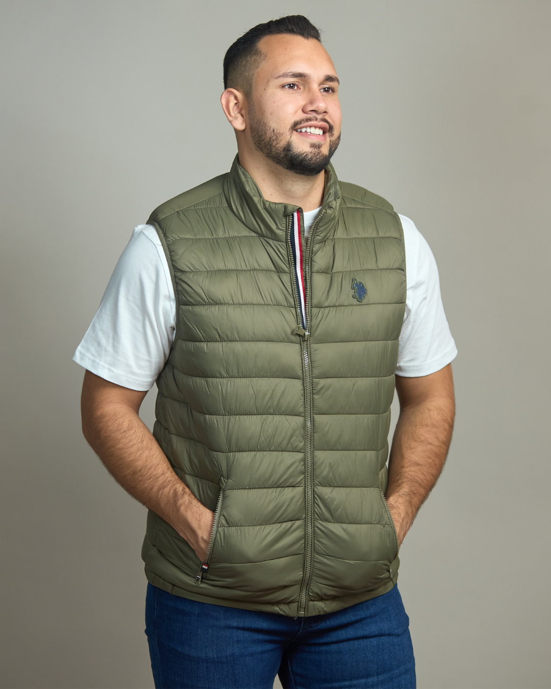 CHALECO US POLO VERDE PARA CABALLERO
