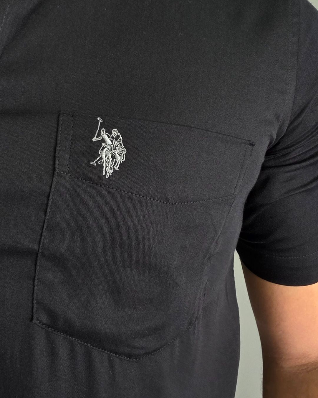 CAMISA US POLO NEGRA PARA CABALLERO