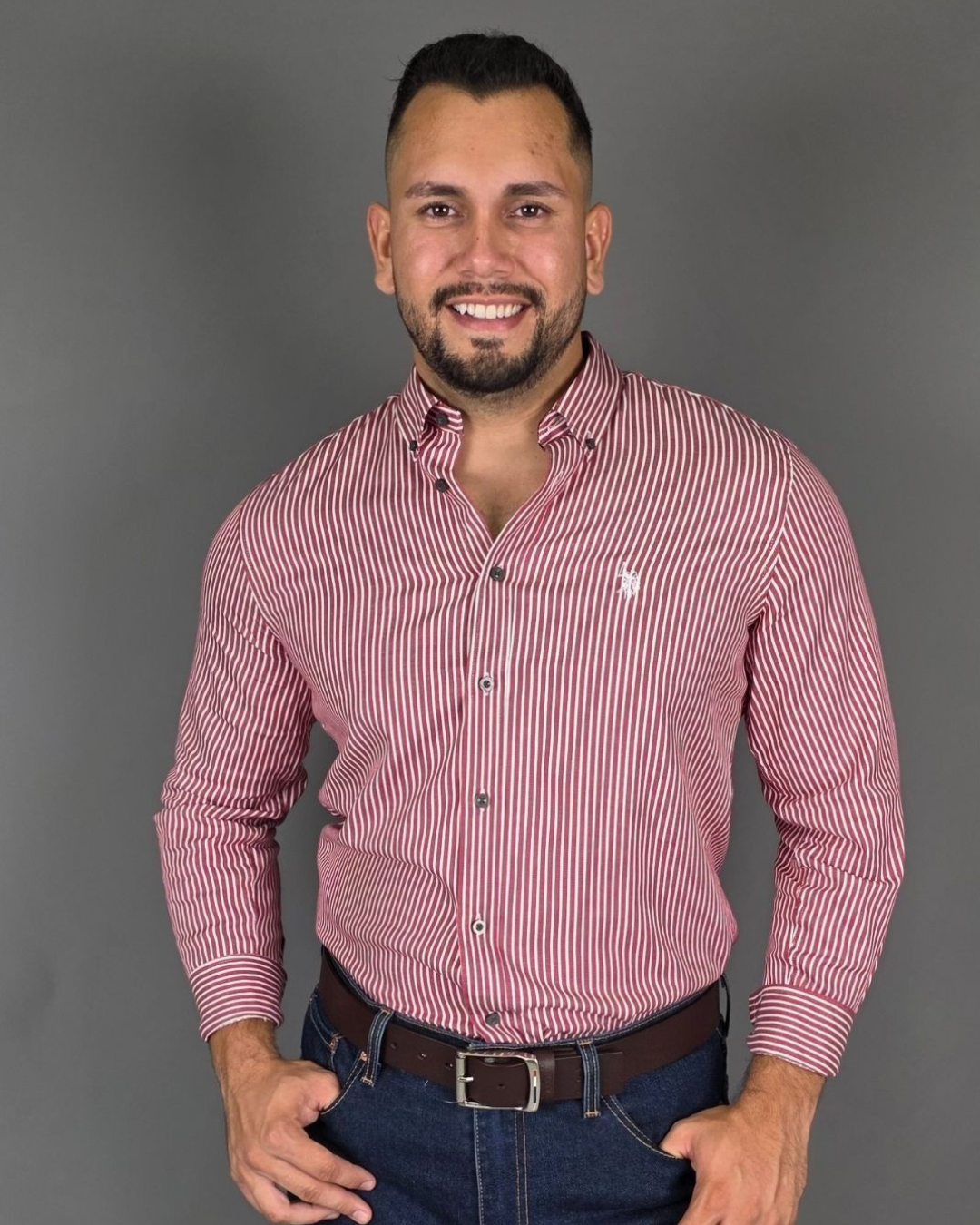CAMISA U.S. POLO ASSN PARA CABALLERO ROJA