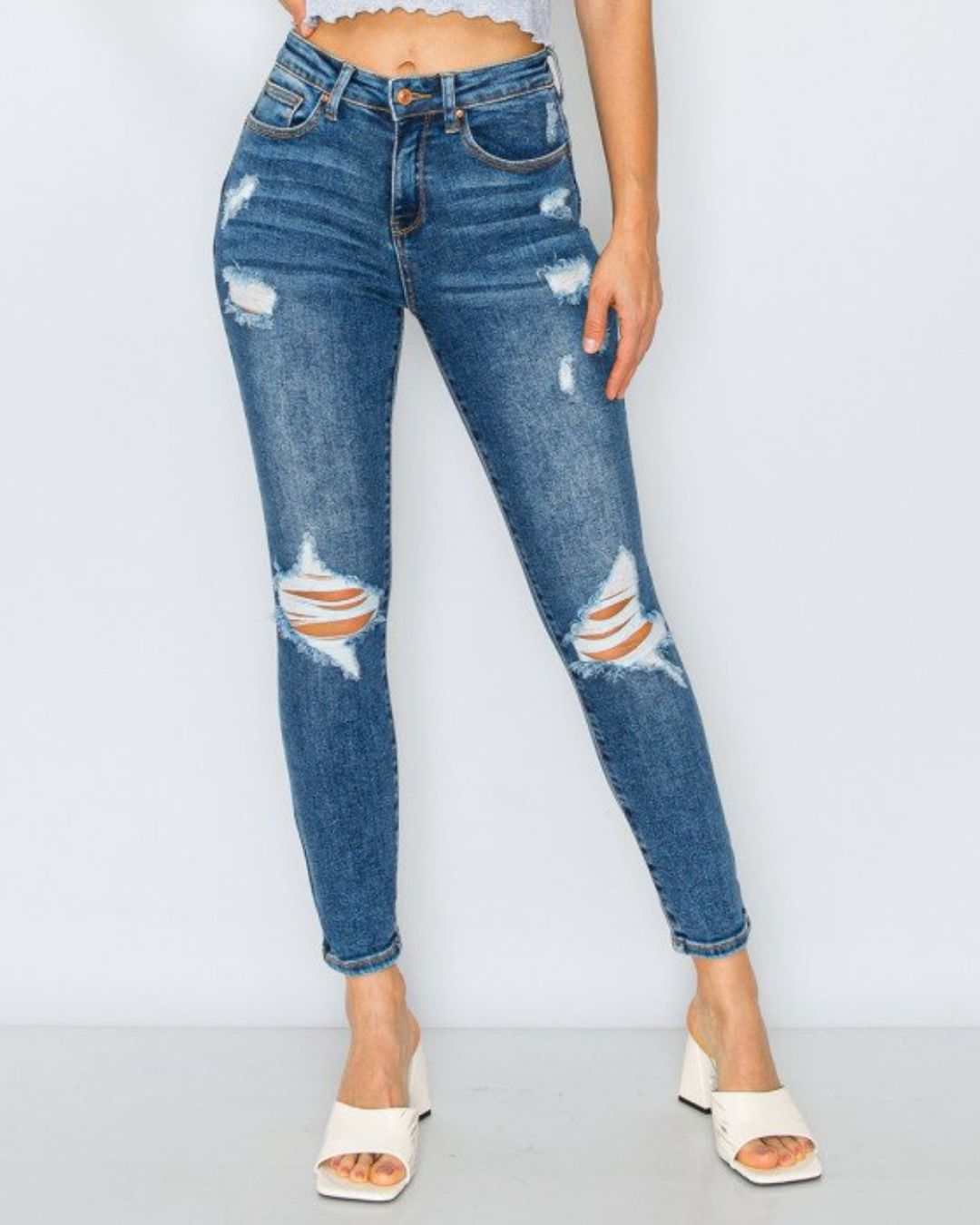 JEANS WAX SKINNY CELESTE PARA DAMA