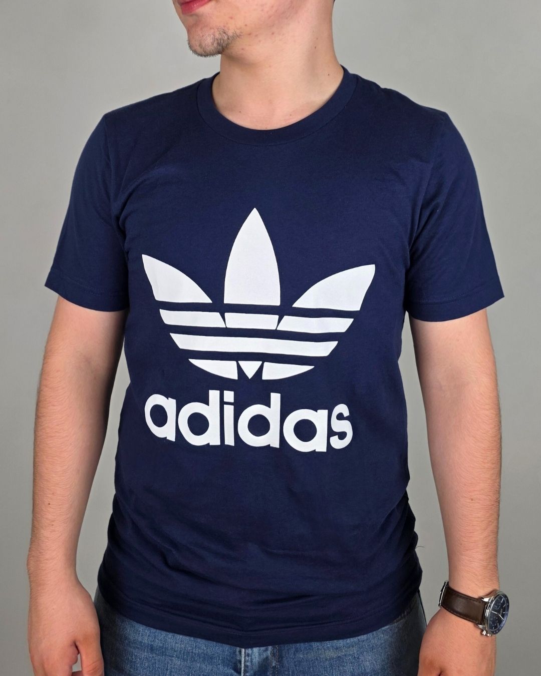 CAMISETA ADIDAS AZUL DE CABALLERO