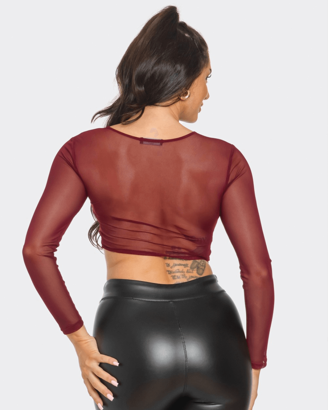 BLUSA JULIA TRANSPARENTE MANGA LARGA