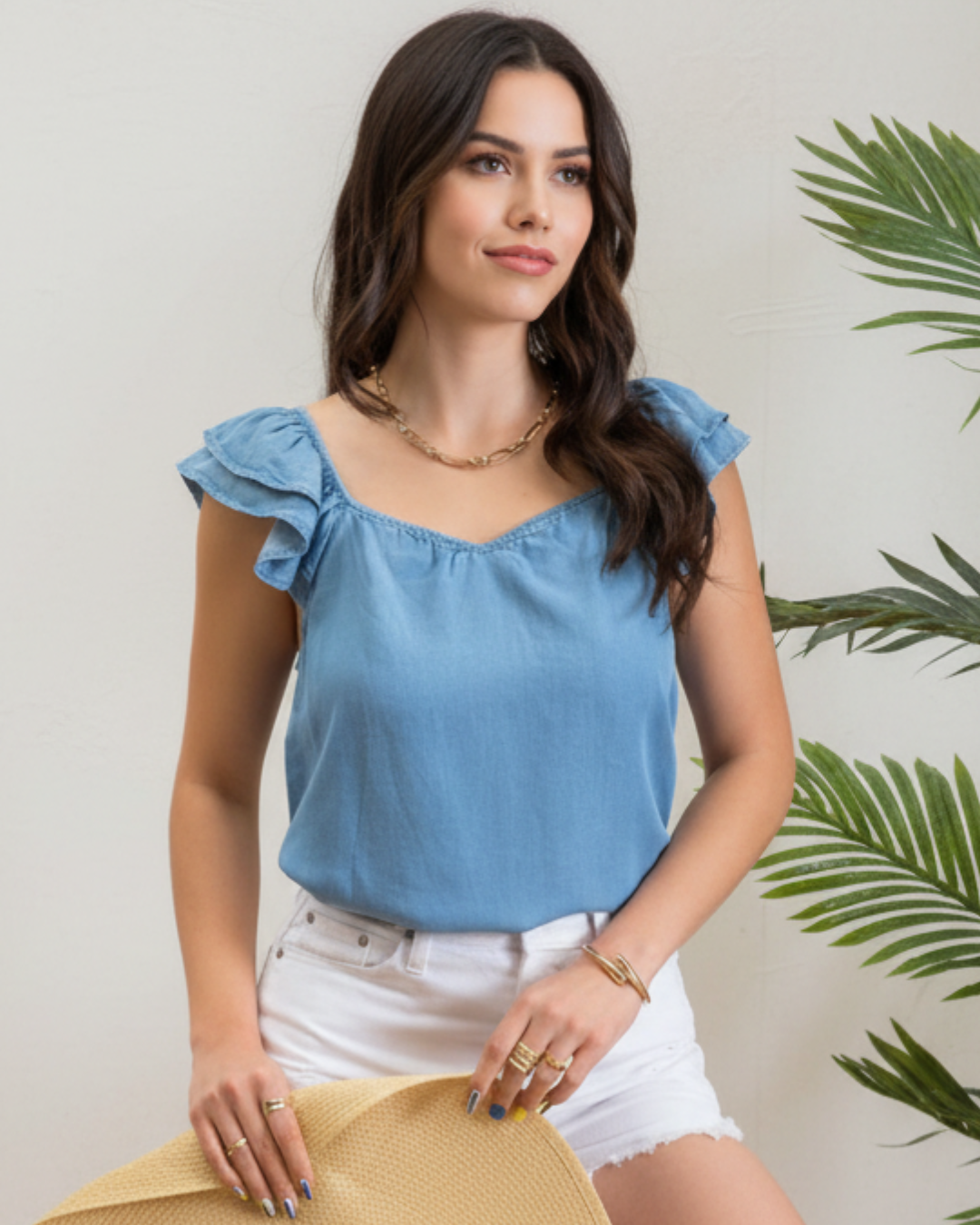 BLUSA MINE MEZCLILLA