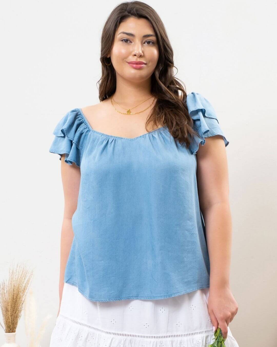 BLUSA MINE MEZCLILLA PLUS