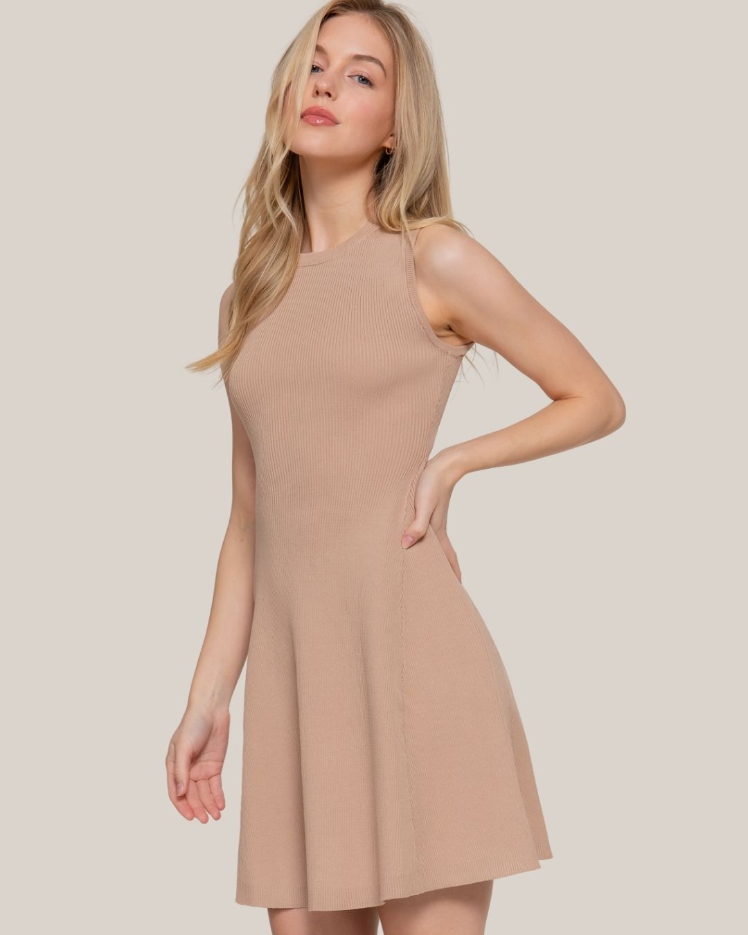 VESTIDO ACTIVE BASIC BEIGE