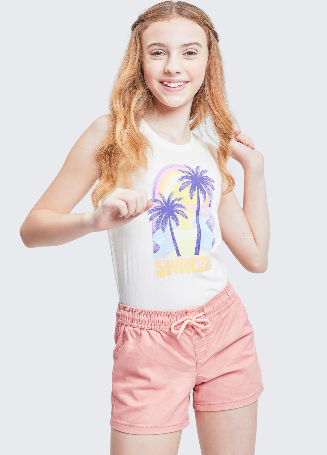 SHORT JOGGER ROSA PARA NIÑA