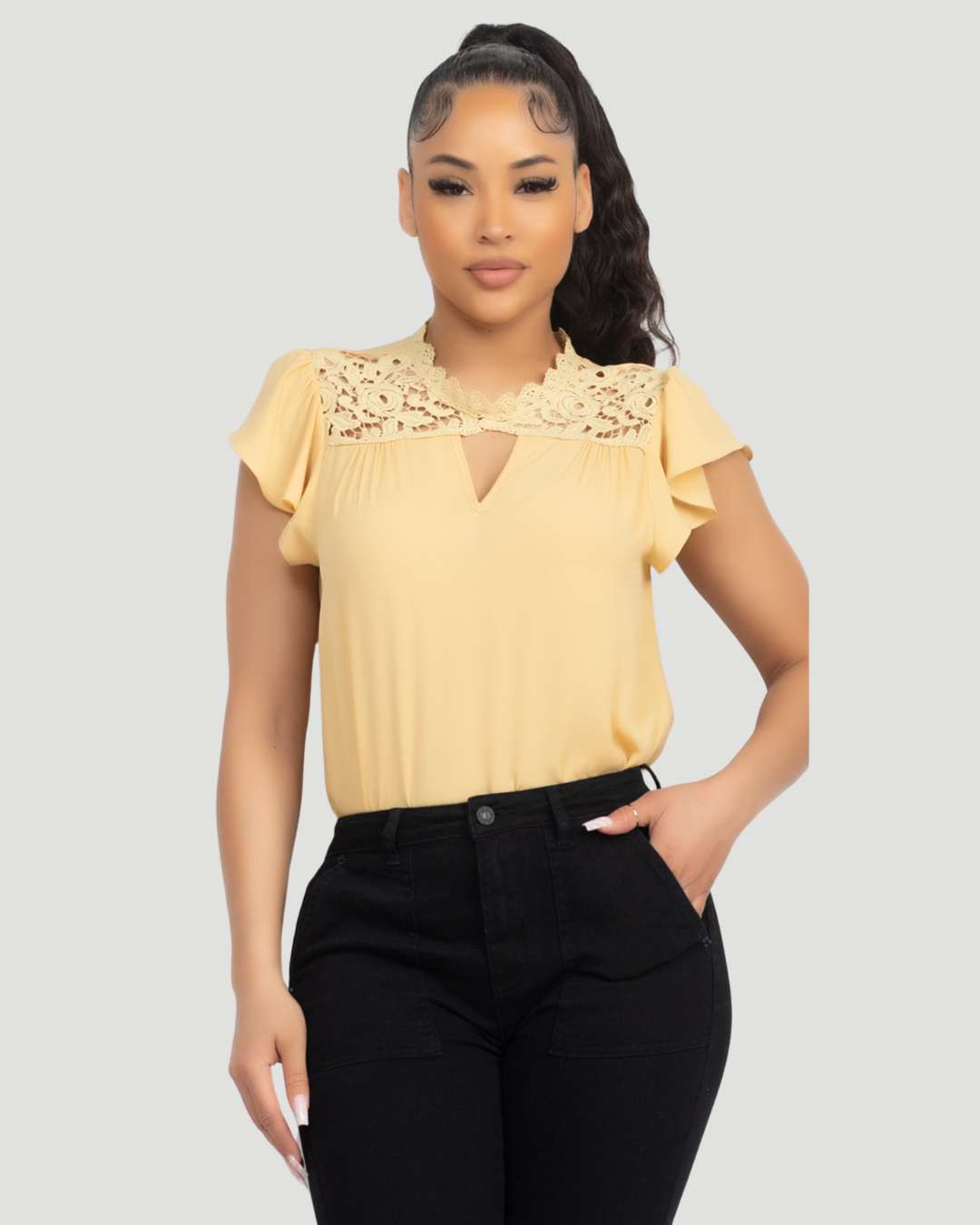 BLUSA IRIS AMARILLA PARA DAMA