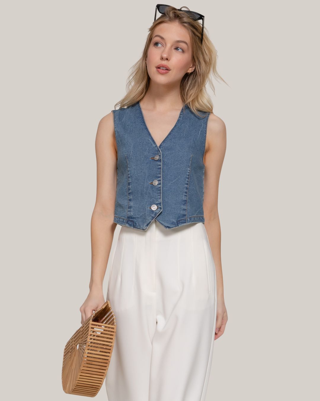 CHALECO ACTIVE BASIC MEZCLILLA PARA DAMA