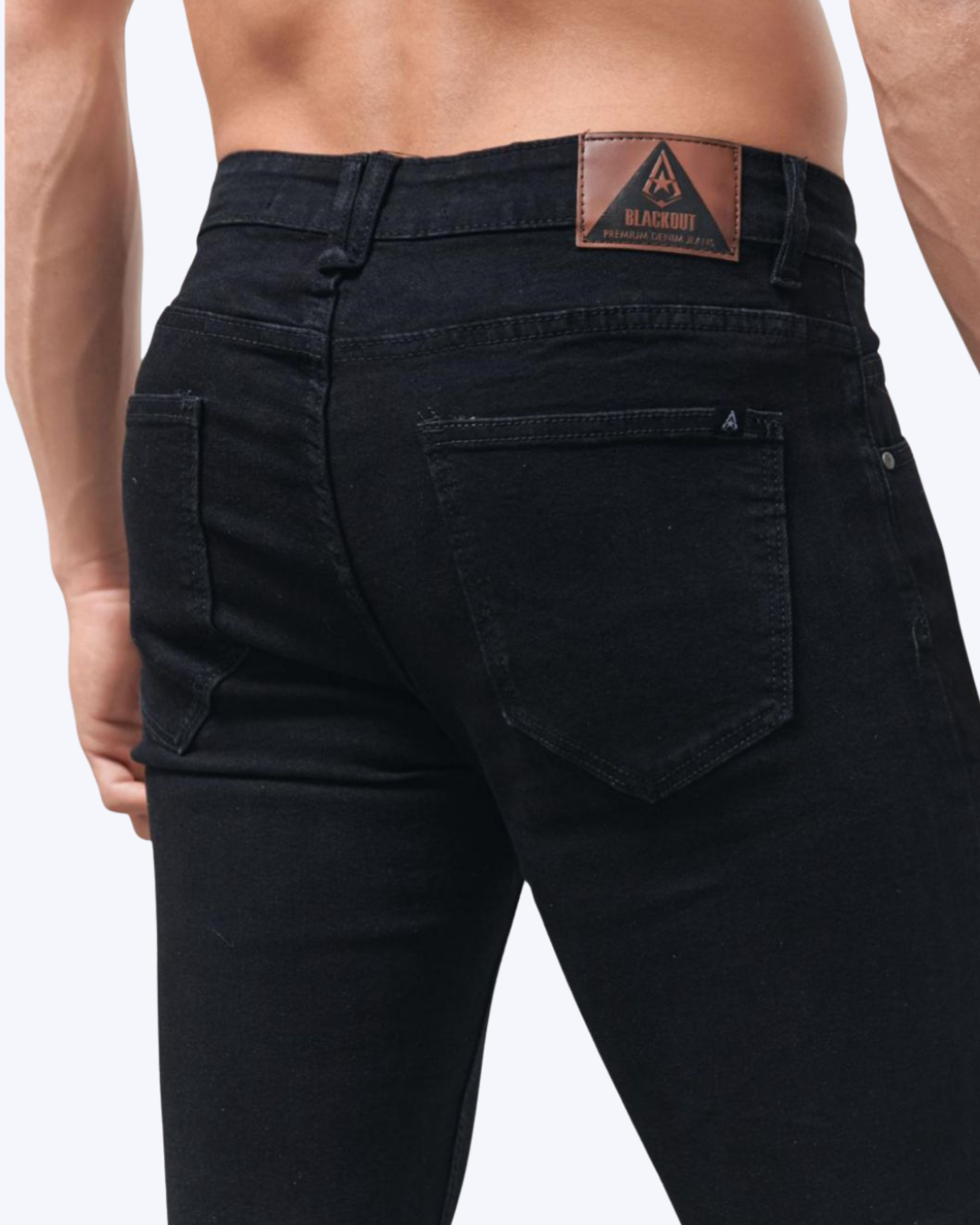 JEANS BLACKOUT NEGRO PARA CABALLERO
