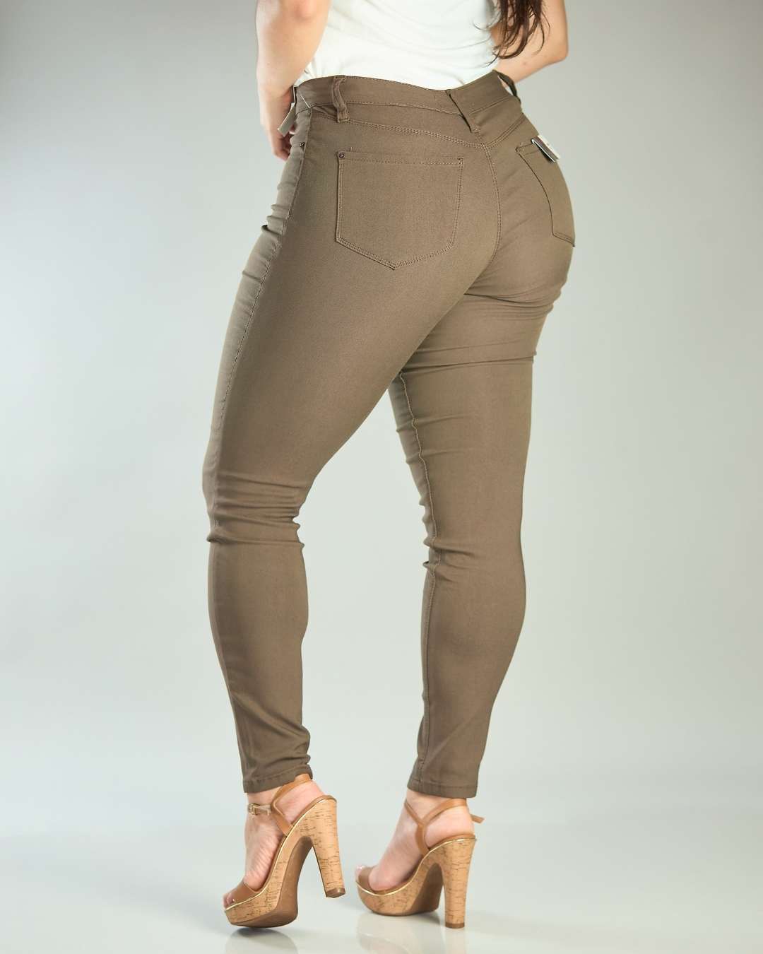 JEANS YMI SKINNY CAFÉ PARA DAMA