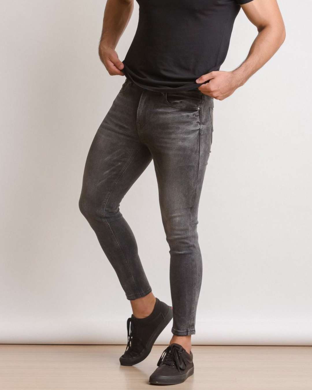 JEANS PSYCHO GRIS SUPER SKINNY PARA CABALLERO