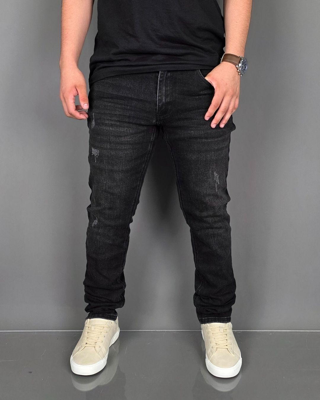 JEANS PYSCHO NEGRO SLIM FIT DE CABALLERO