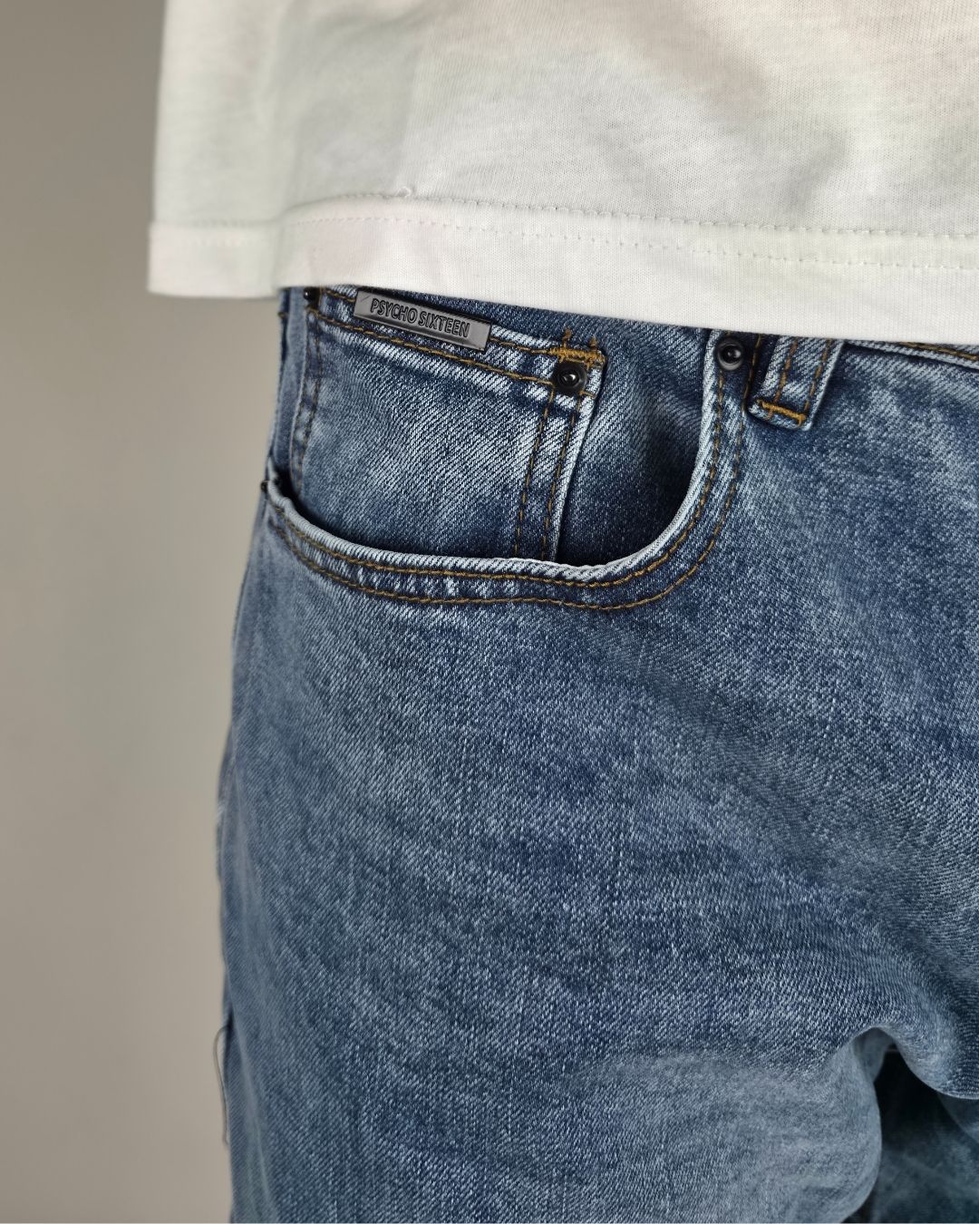JEANS PYSCHO AZUL STRAIGHT DE CABALLERO