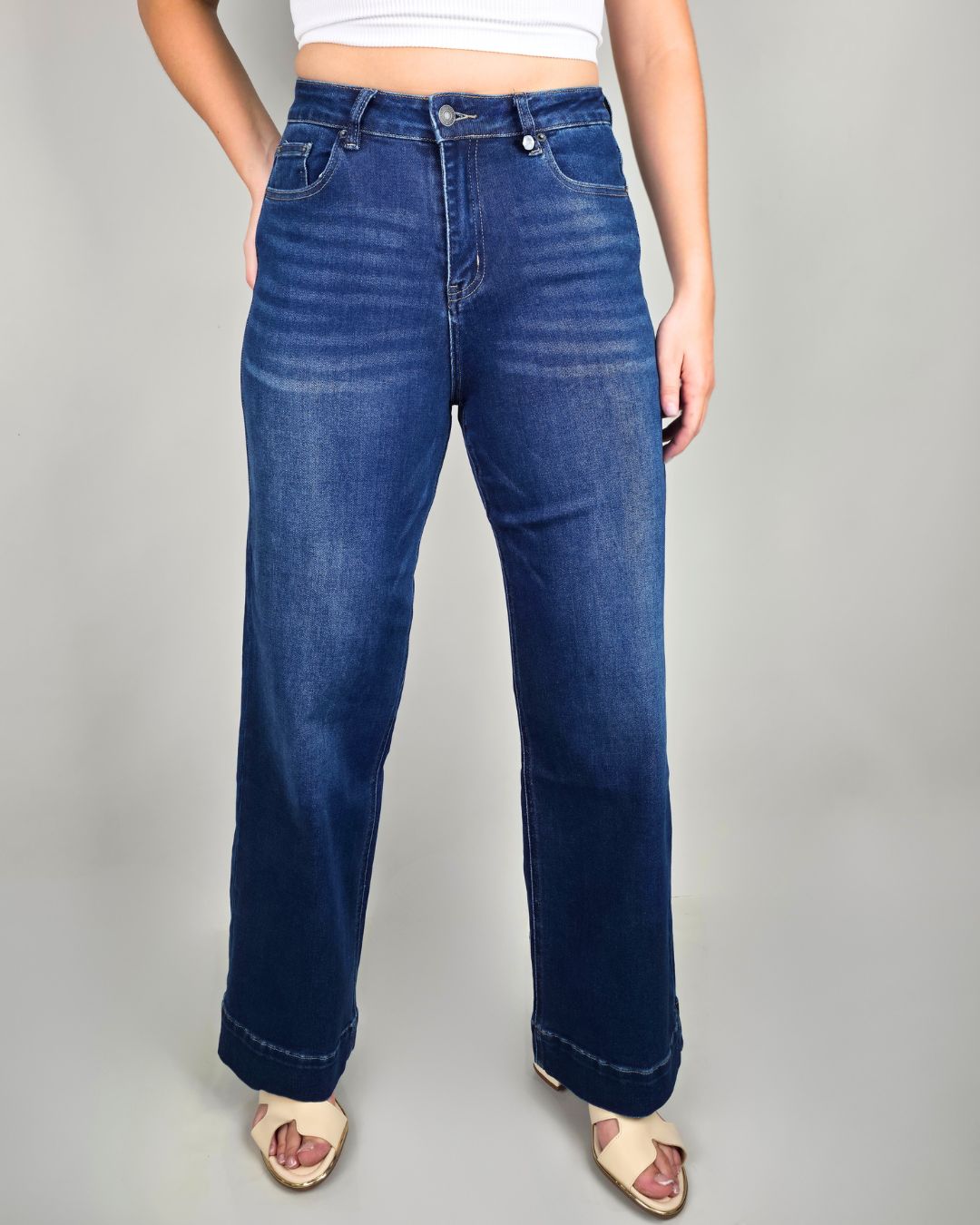 JEANS PSCYHO AZUL OSCURO PARA DAMA