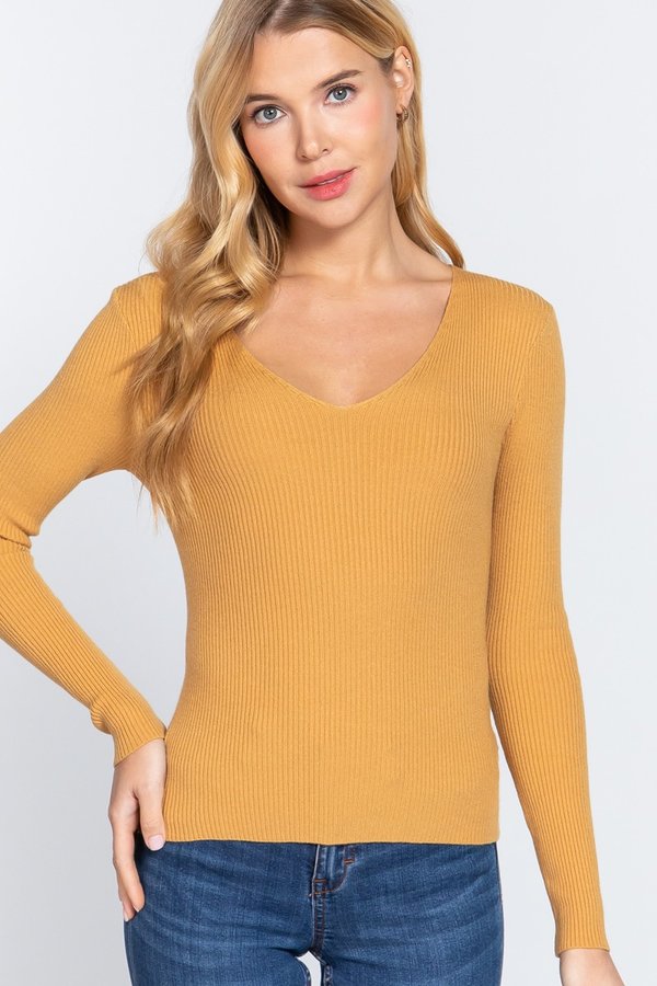 SWEATER ACTIVE MOSTAZA PARA DAMA