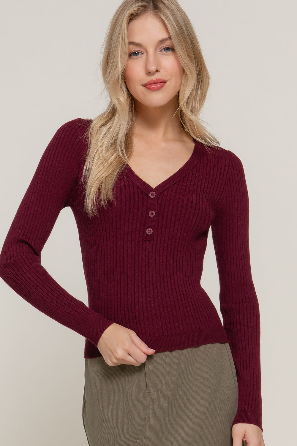 SWEATER ACTIVE VINO PARA DAMA