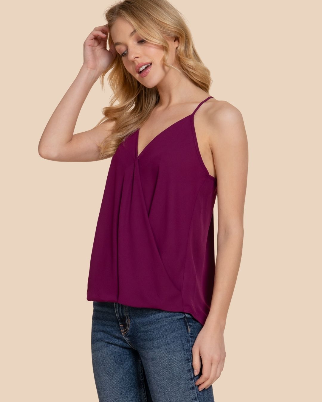 BLUSA ACTIVE BASIC MORADA PARA DAMA