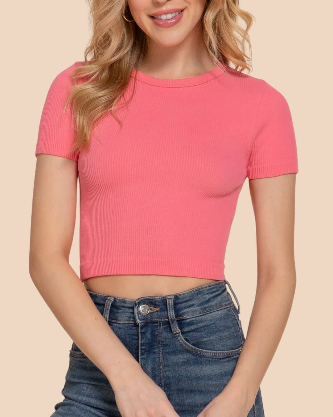 TOP ACTIVE BASIC CUELLO REDONDO