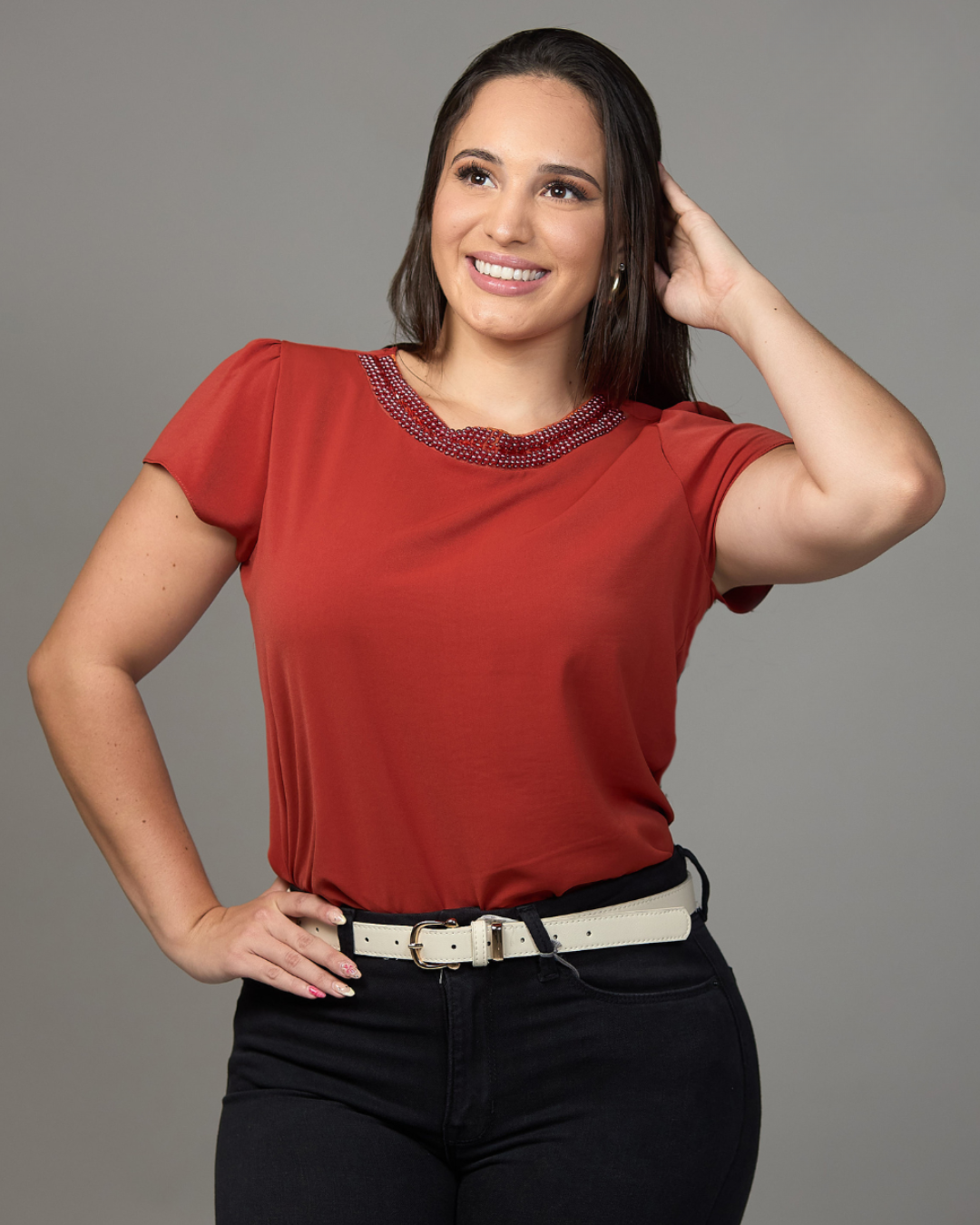 BLUSA TOGETHER TERRACOTA PARA DAMA