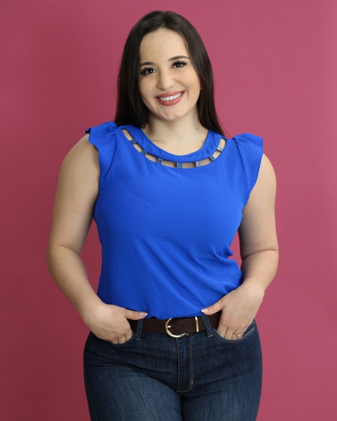 BLUSA TOGETHER AZUL MARINO PARA DAMA