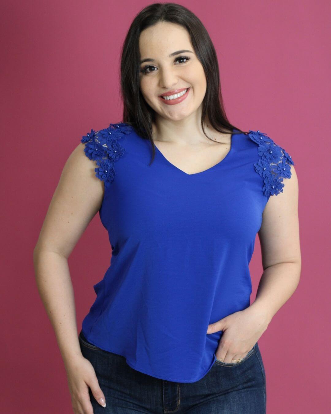 BLUSA TOGETHER AZUL MARINO PARA DAMA