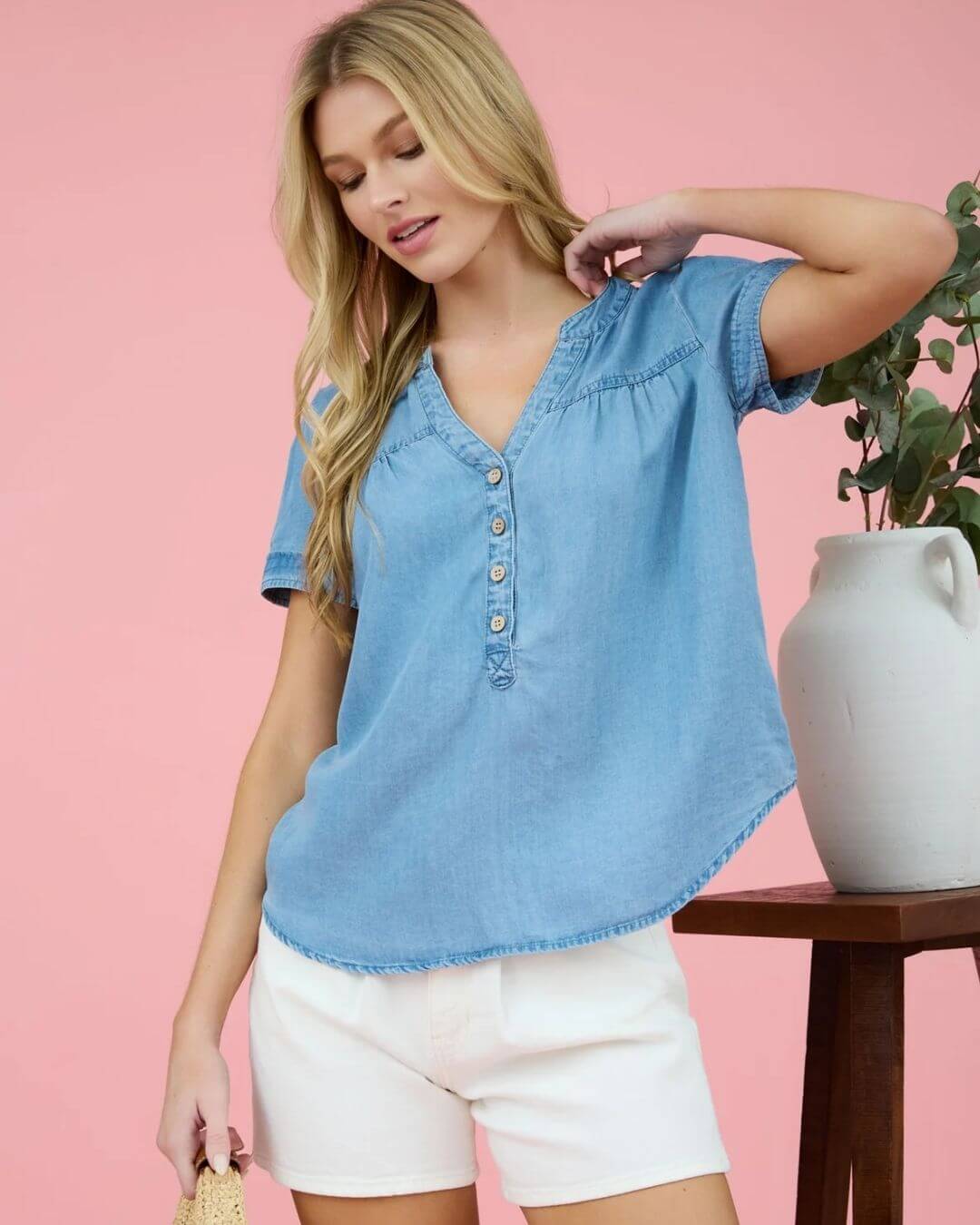 BLUSA MINE MEZCLILLA