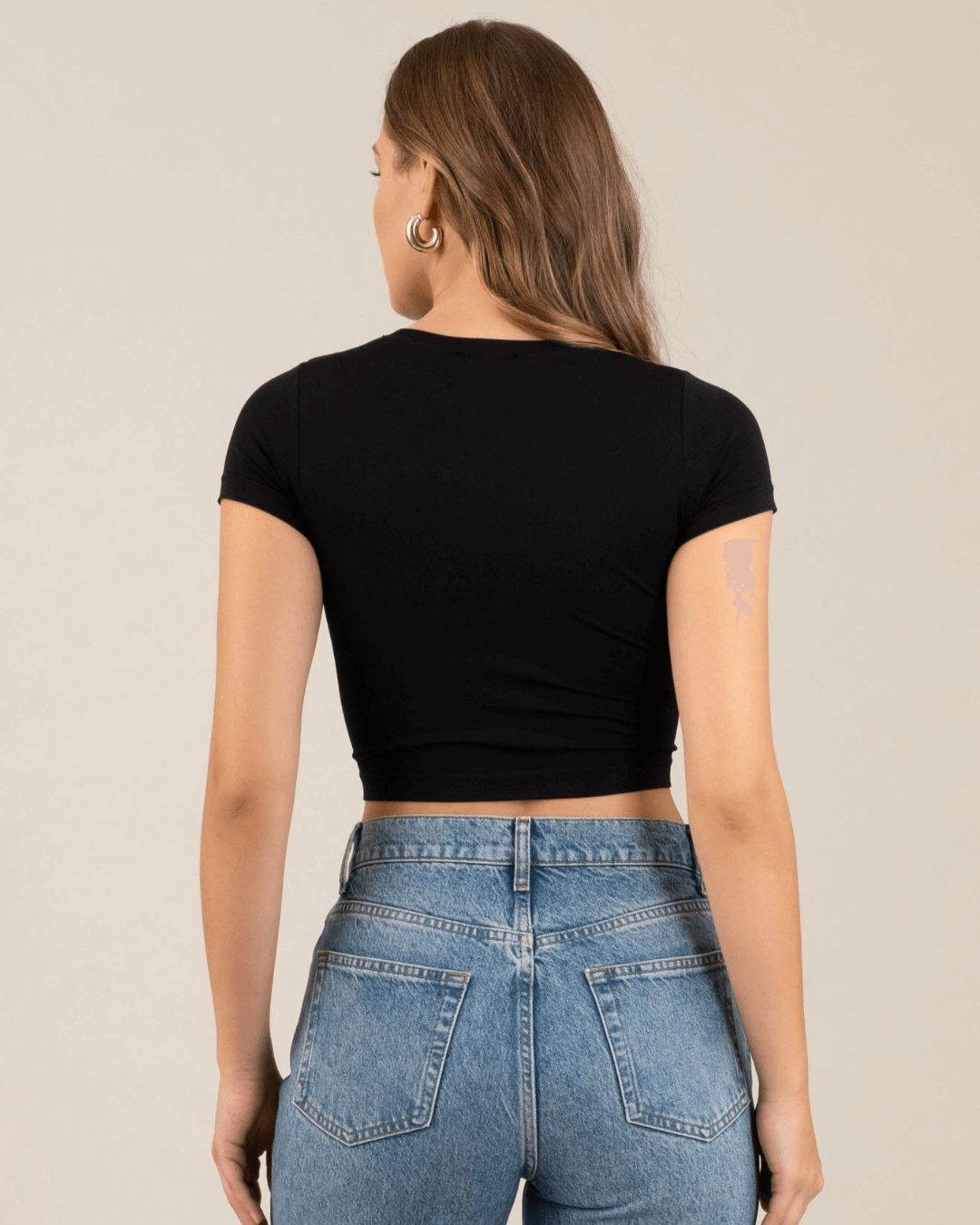 TOP MINE NEGRO PARA DAMAS